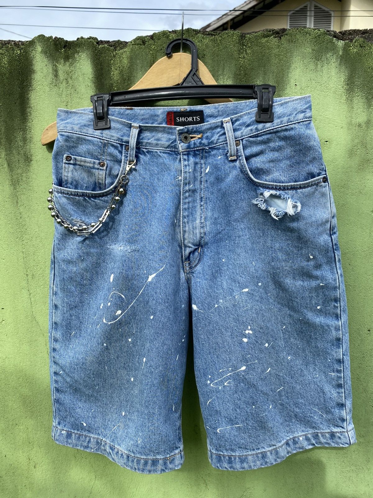 Edwin Edwin Made In Japan Vintage Jeans Shorts Pain Splatter Drip Size US 30 / EU 46 - 1 Thumbnail