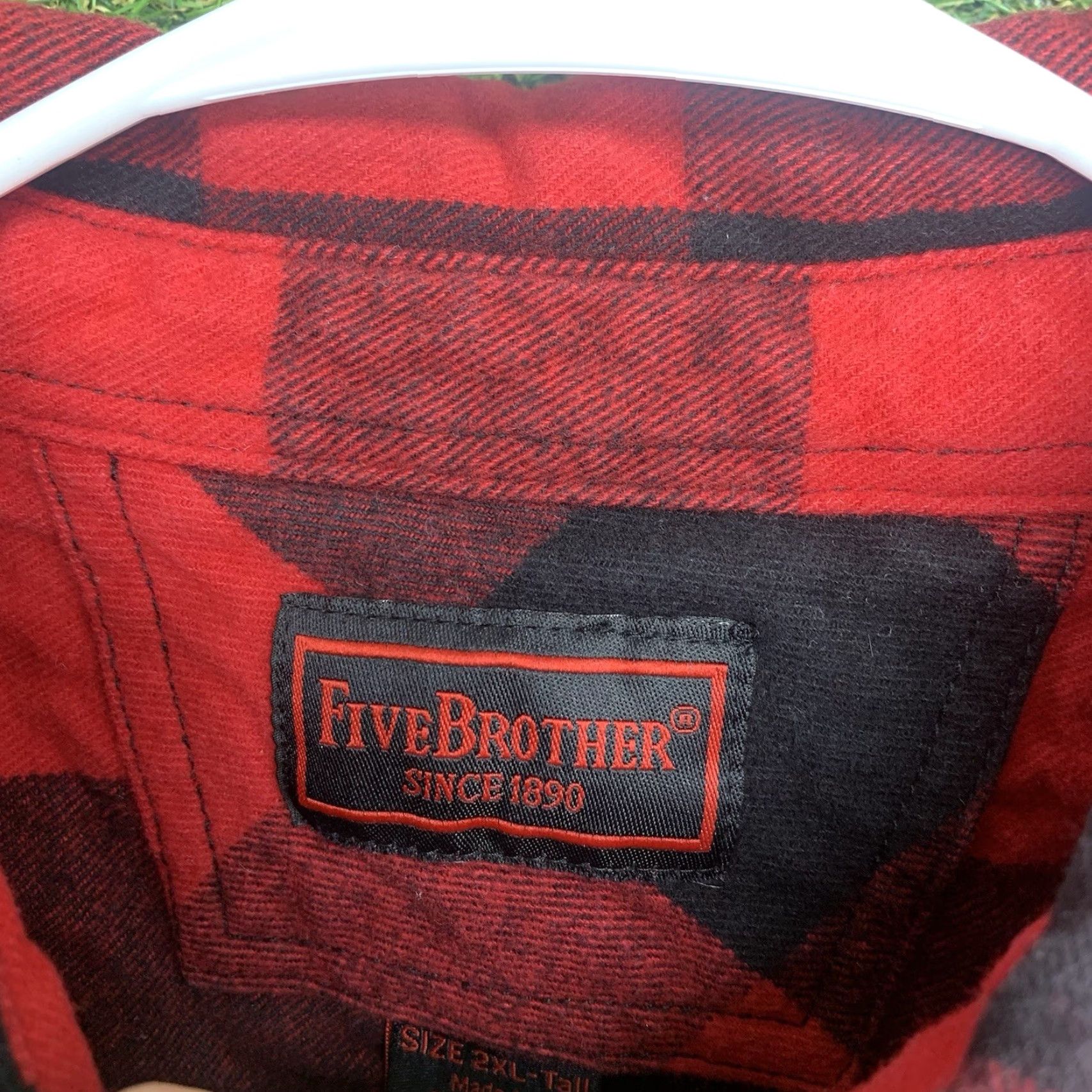 Vintage VINTAGE Five Brother Flannel Shirt Mens 2XL Tall Red Buffalo Plaid Button Up Outdoor Shirt Size US XXL / EU 58 / 5 - 3 Thumbnail