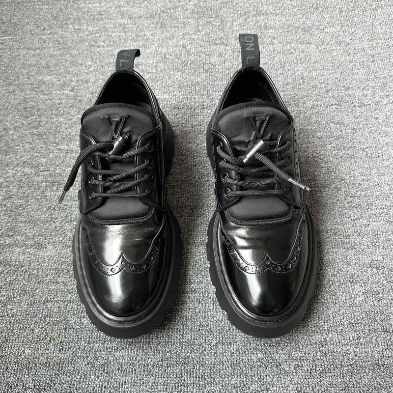 Louis Vuitton Louis Vuitton Bold Black Leather Derby Shoes - Size US 6.5 / EU 39-40 - 2 Thumbnail