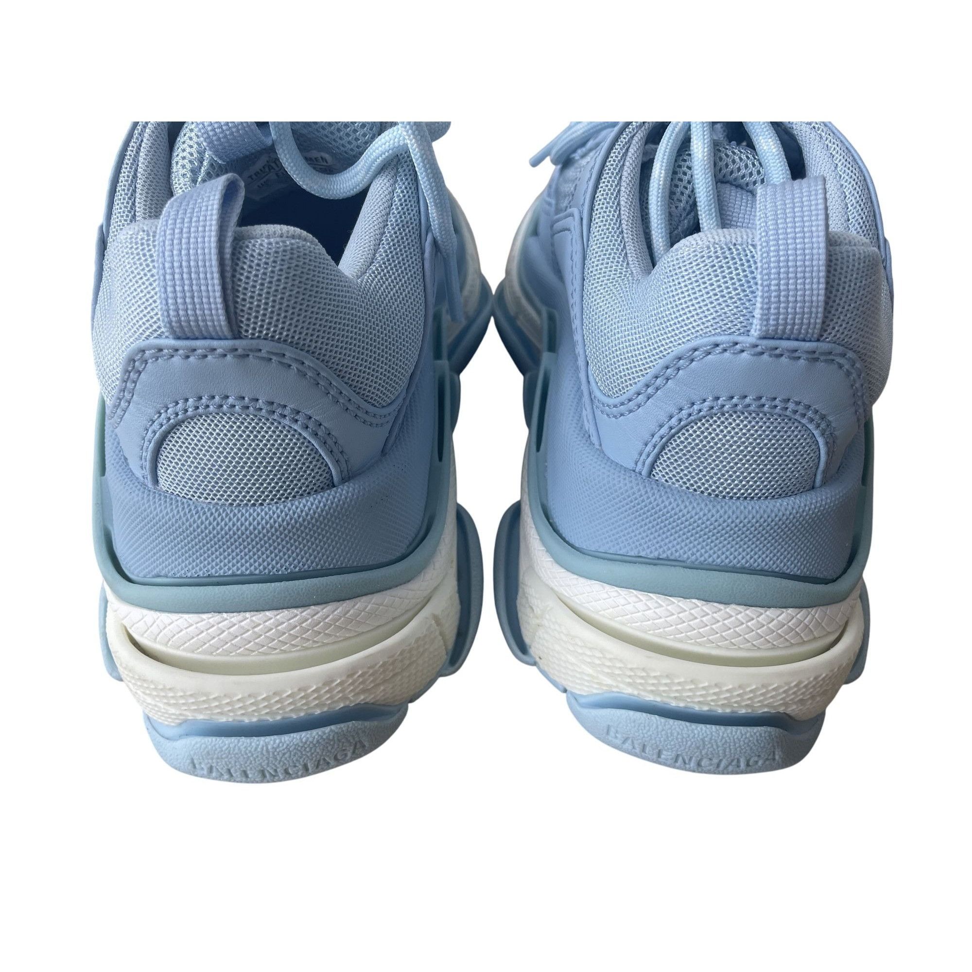 Balenciaga Balenciaga Triple S Sneakers In Light Blue For Women Or Juni Size US 5 / IT 35 - 6 Thumbnail