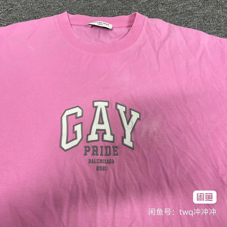 Balenciaga Balenciaga GAY Embroidered Short Sleeve 2503-Nextarrow Size US M / EU 48-50 / 2 - 4 Thumbnail