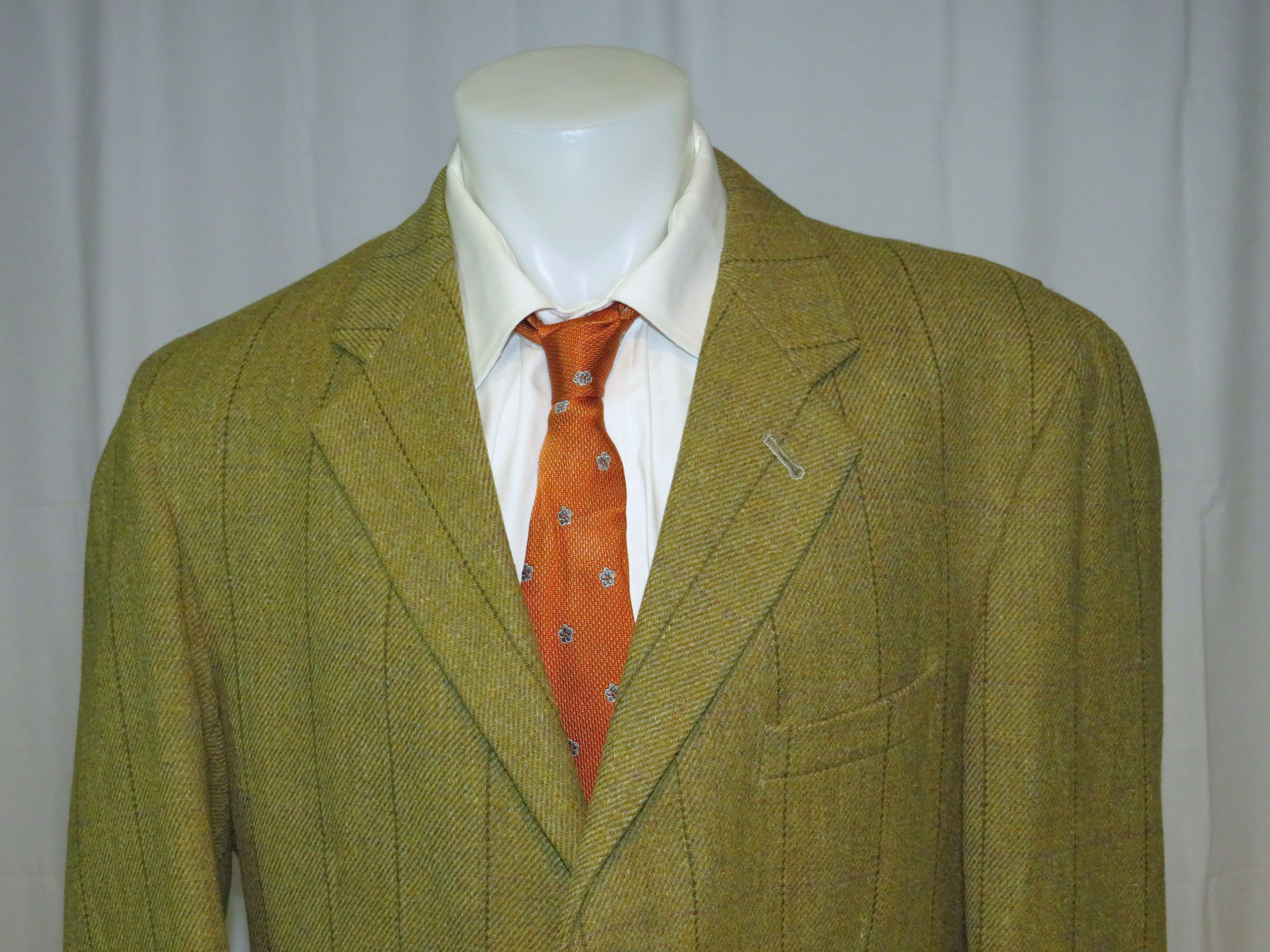 Other P&J Haggart Green Tweed Three Button Shooting Jacket 46 Size 46R - 2 Thumbnail