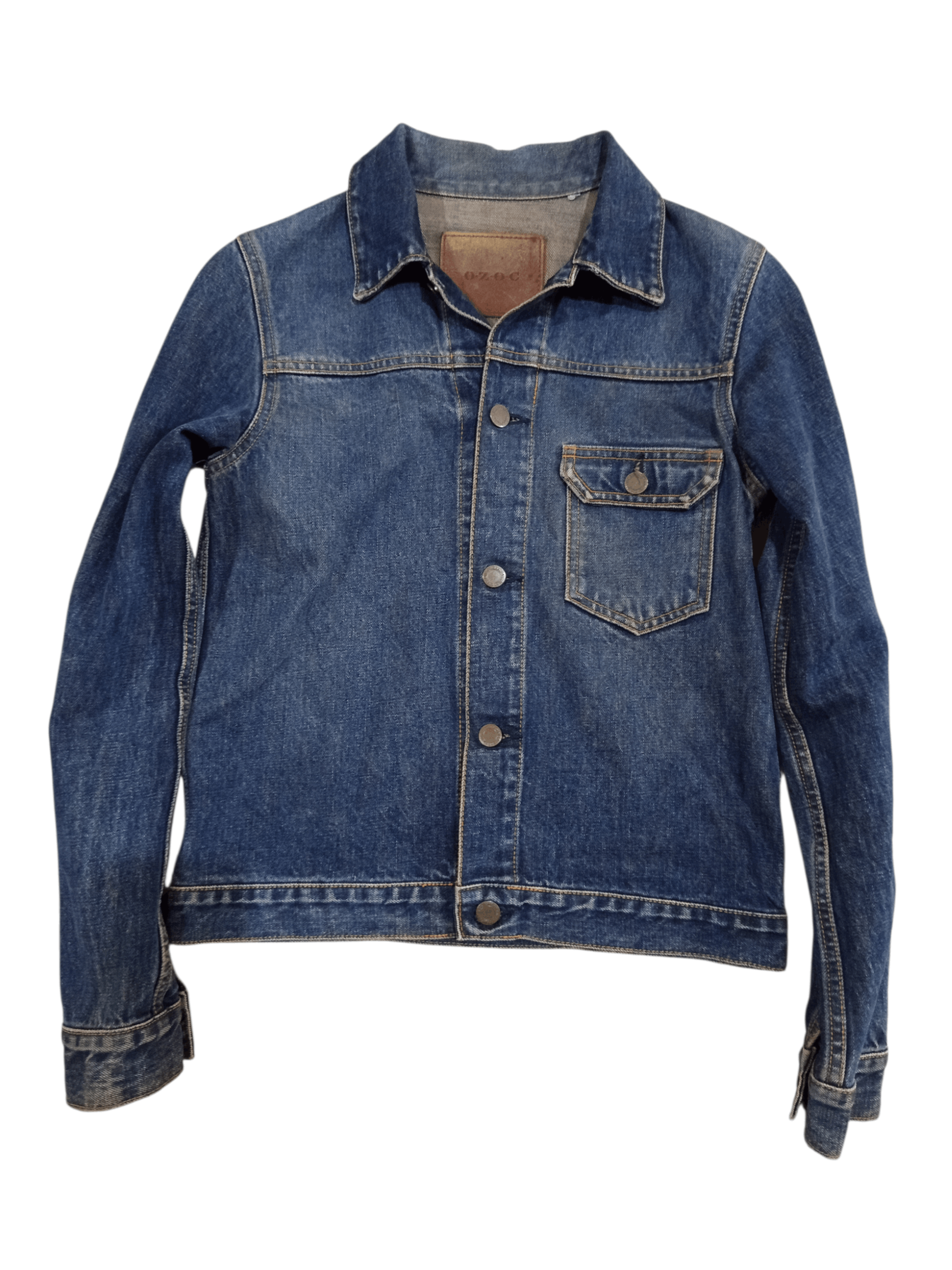 Vintage 1990s OZOC Japan Denim Trucker Jacket Size M / US 6-8 / IT 42-44 - 2 Thumbnail