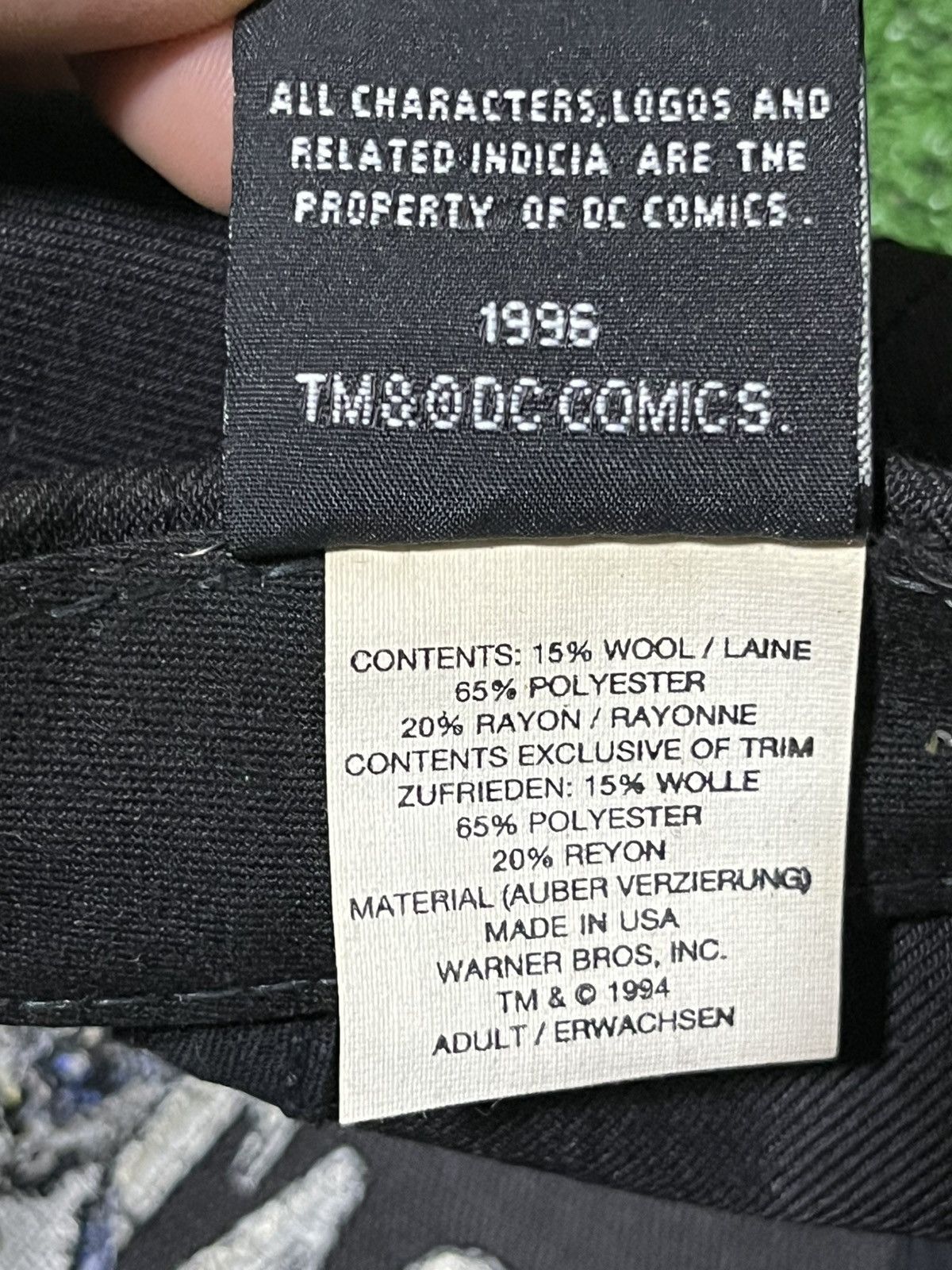 DC Comics Vintage hat batman rare 1996 Size ONE SIZE - 7 Thumbnail