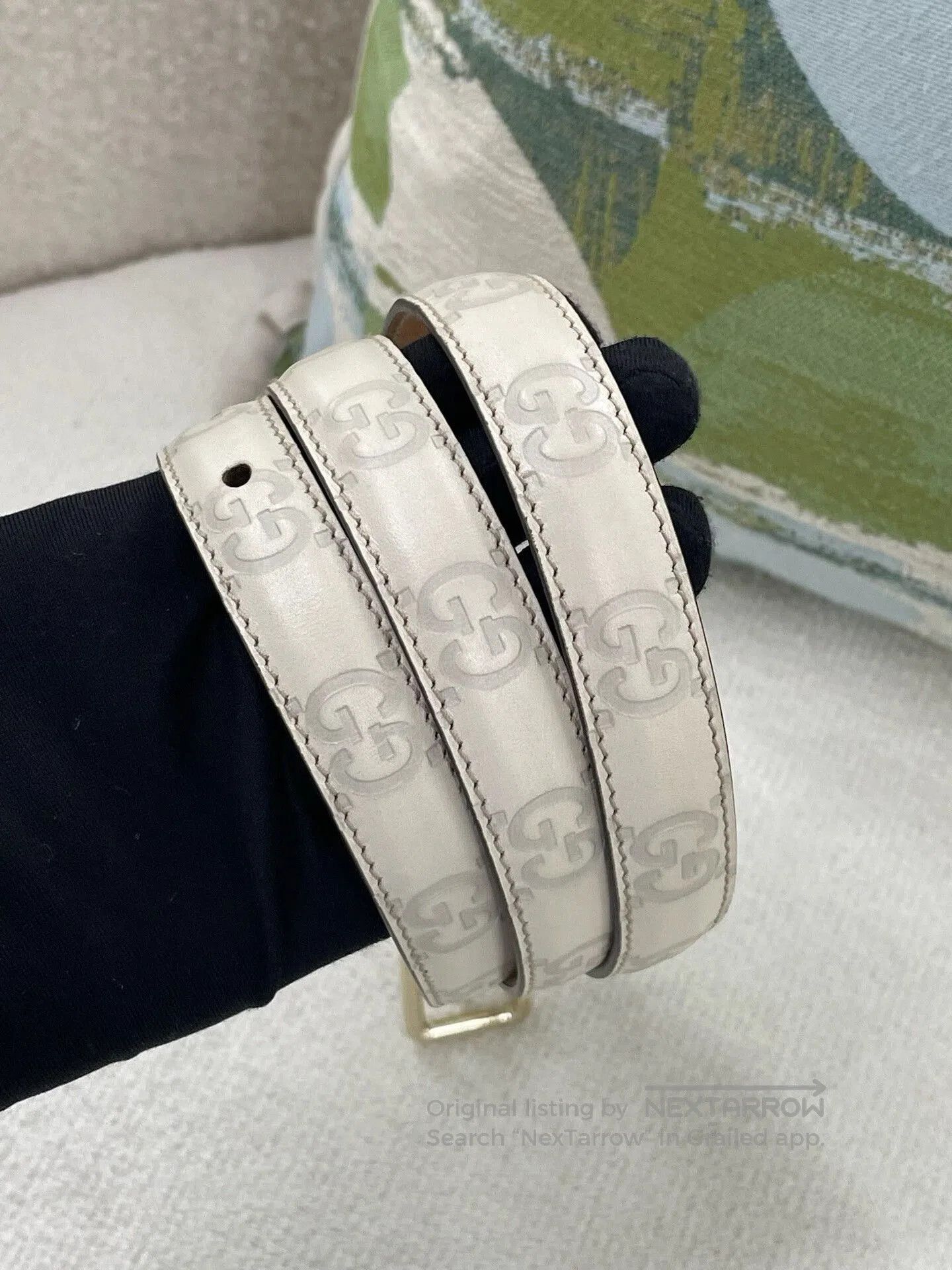 Gucci Gucci Double G Embossed Belt. Size ONE SIZE - 4 Thumbnail