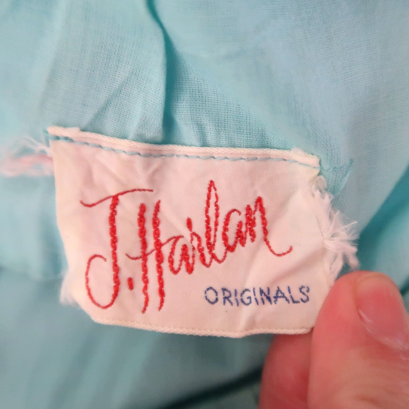 Vintage VINTAGE 60s J. Harlan Turquoise Blue Pleated A-Line Midi Dresses S Sleeveless Zip Back Size S / US 4 / IT 40 - 5 Thumbnail