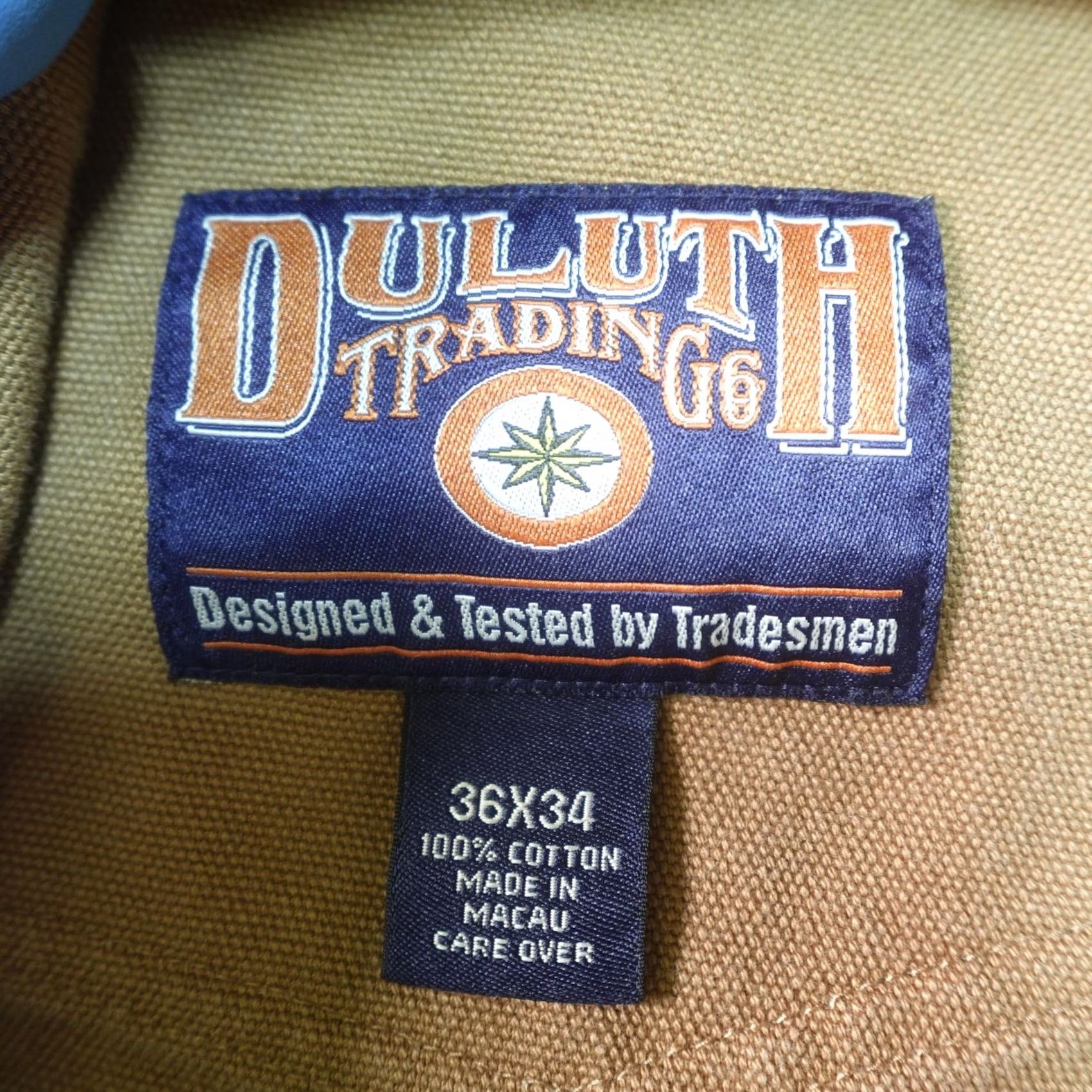 Duluth Trading Company Duluth Trading Co Pants Mens 36x34 Brown Canvas Relaxed Fit Workwear Utility Khakis Straight Leg 5-Pocket Denim Style Mens Size US 36 / EU 52 - 3 Thumbnail