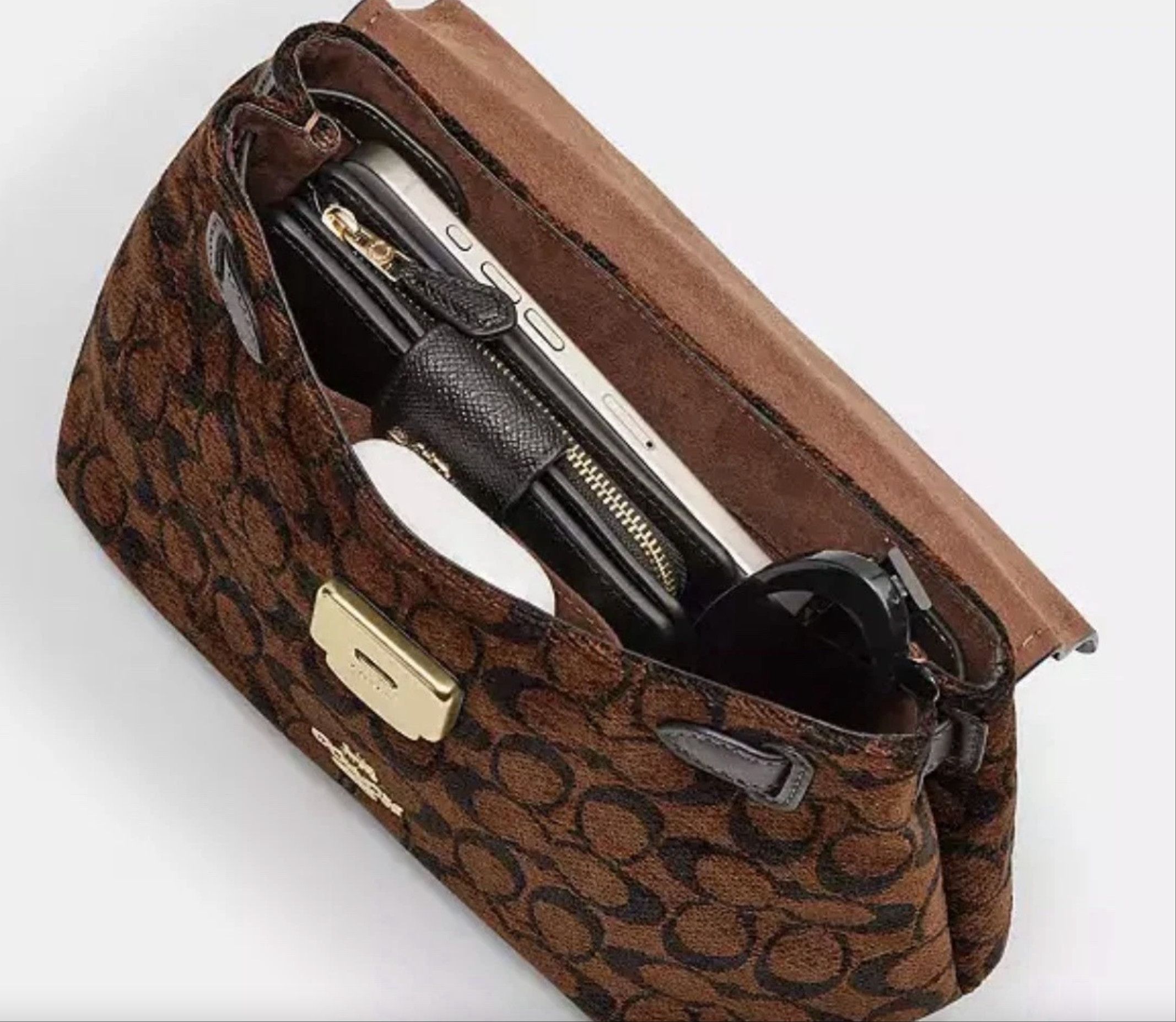 Coach Emory Top Handle Bag In Signature Chenille CDB08 Size ONE SIZE - 6 Thumbnail