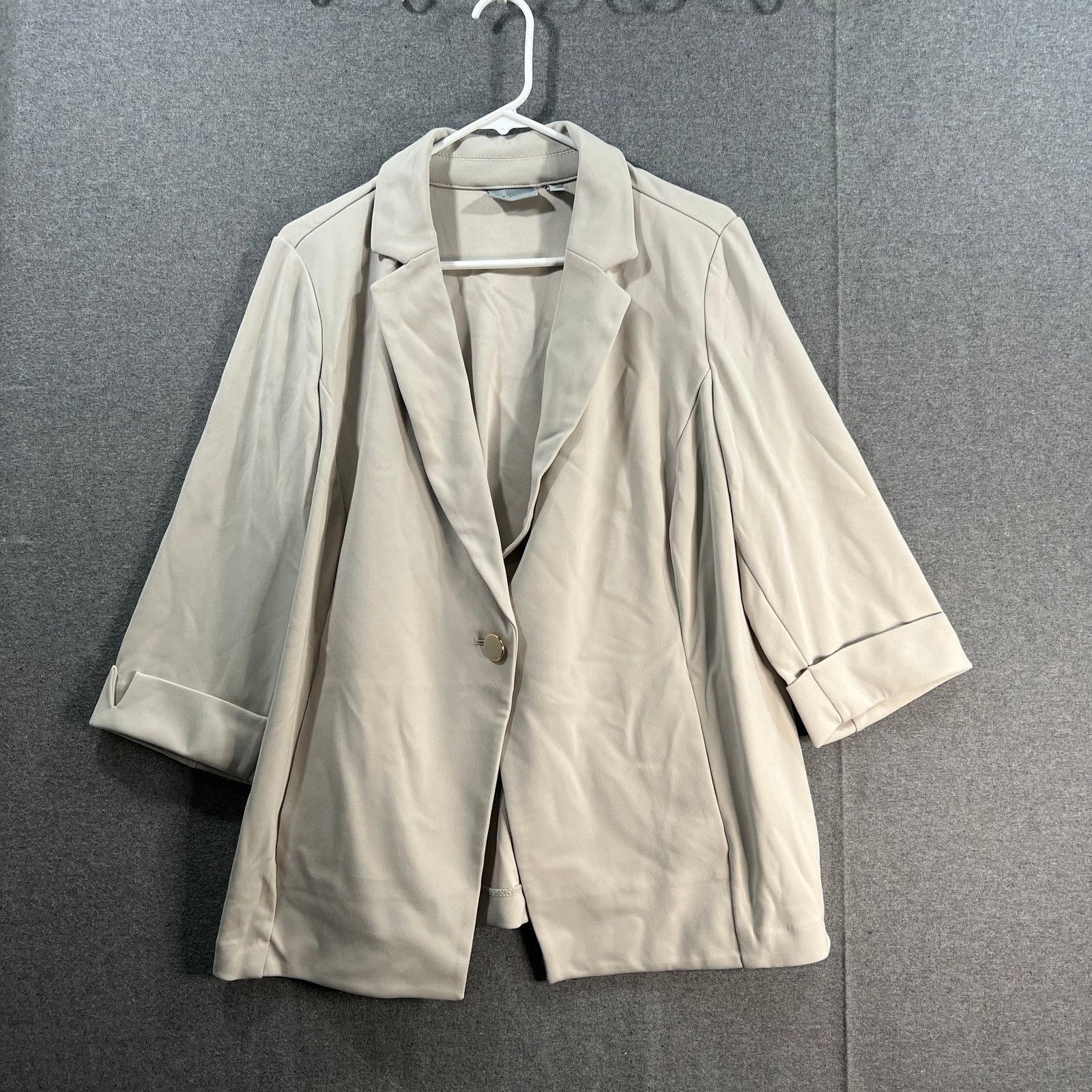 Other GRAVER Susan Graver LK Fusion 3/4 Slv Cutaway Hem Blazer Size XL / US 12-14 / IT 48-50 - 1 Thumbnail