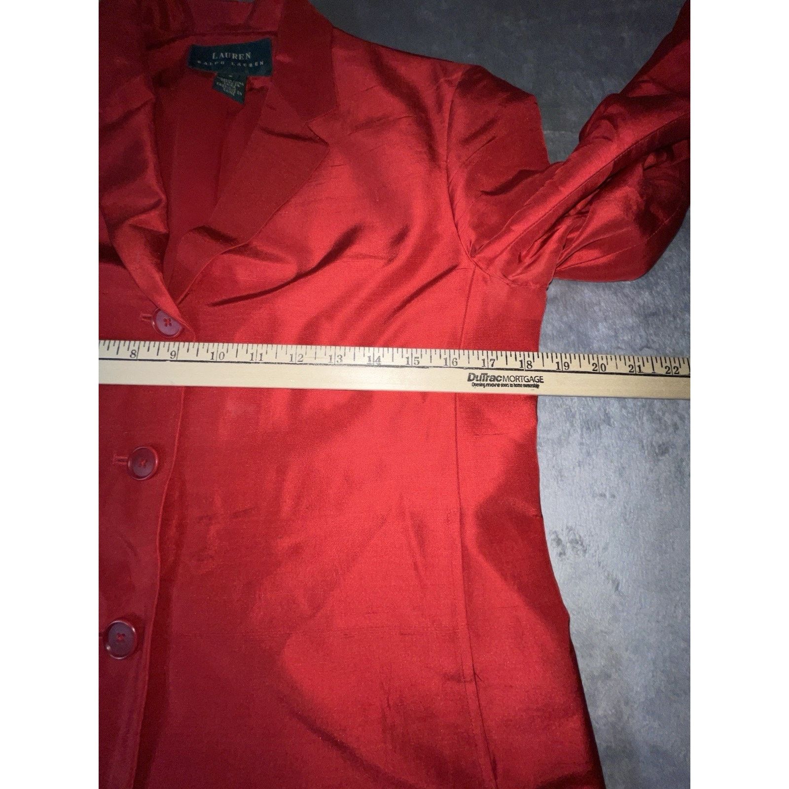 Lauren Ralph Lauren Lauren Ralph Lauren Silk Blazer & Pant Set Size 6 Red Size S / US 4 / IT 40 - 3 Thumbnail