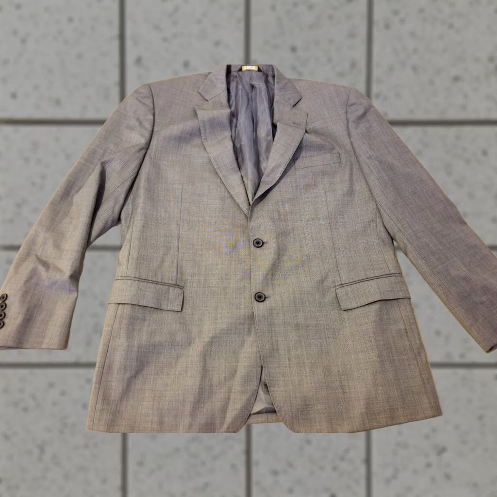Brooks Brothers Mens Brooks Brothers Wool Blazer 44R Grey Sports Jacket Size 44R - 1 Thumbnail