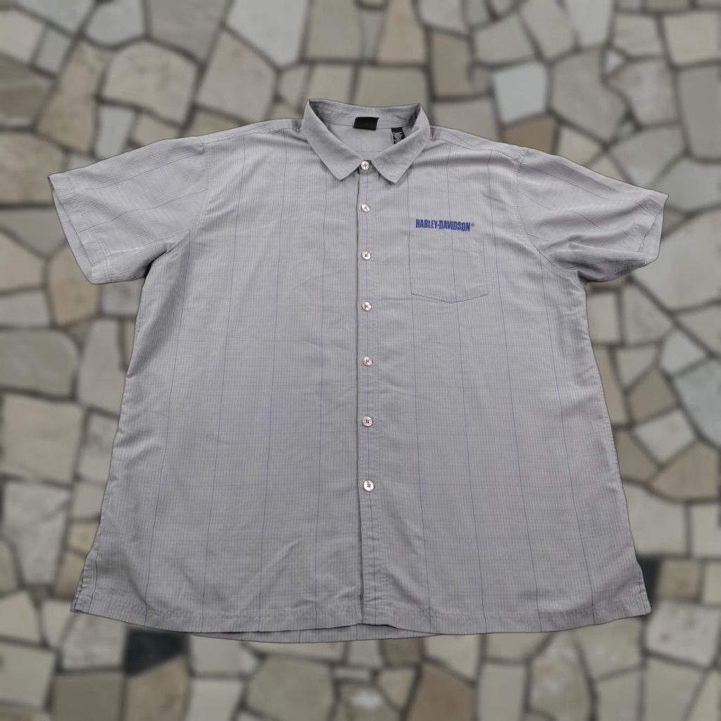 Harley Davidson Harley-Davidson Shirt Mens 3XL Gray Plaid Motorcycles Biker Button Up Mechanic Size US XXL / EU 58 / 5 - 1 Thumbnail