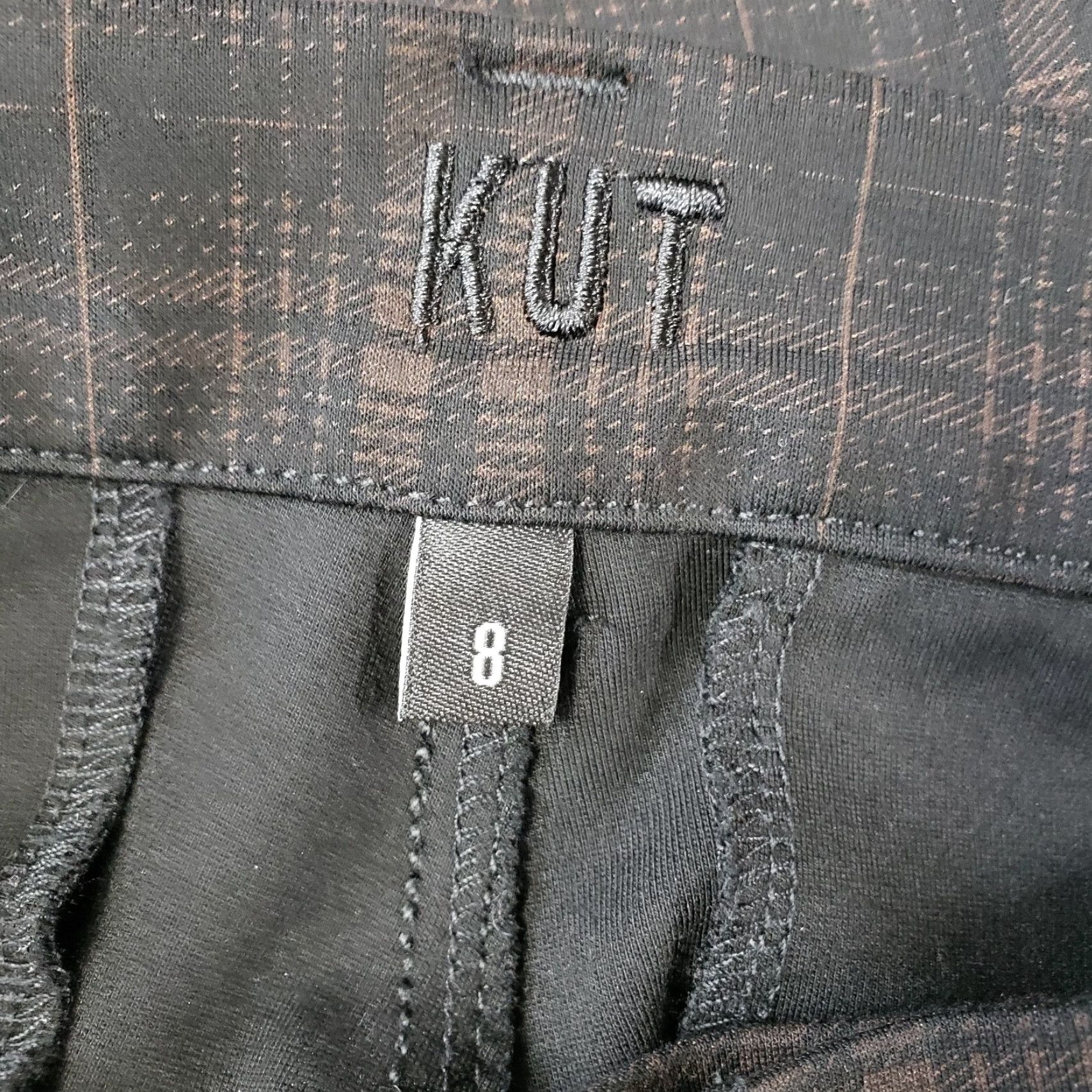 Vintage Kut From the Kloth Womens Ponte Knit Skinny Pants Size 8 Black Plaid Size 30" / US 8 / IT 44 - 7 Thumbnail