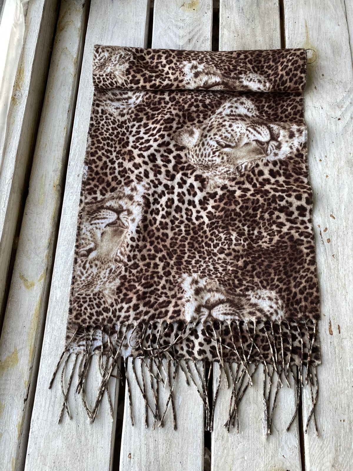 Japanese Brand × Vintage Avant Garde LEOPARD japanese Opium scarf vintage y2k Size ONE SIZE - 2 Thumbnail