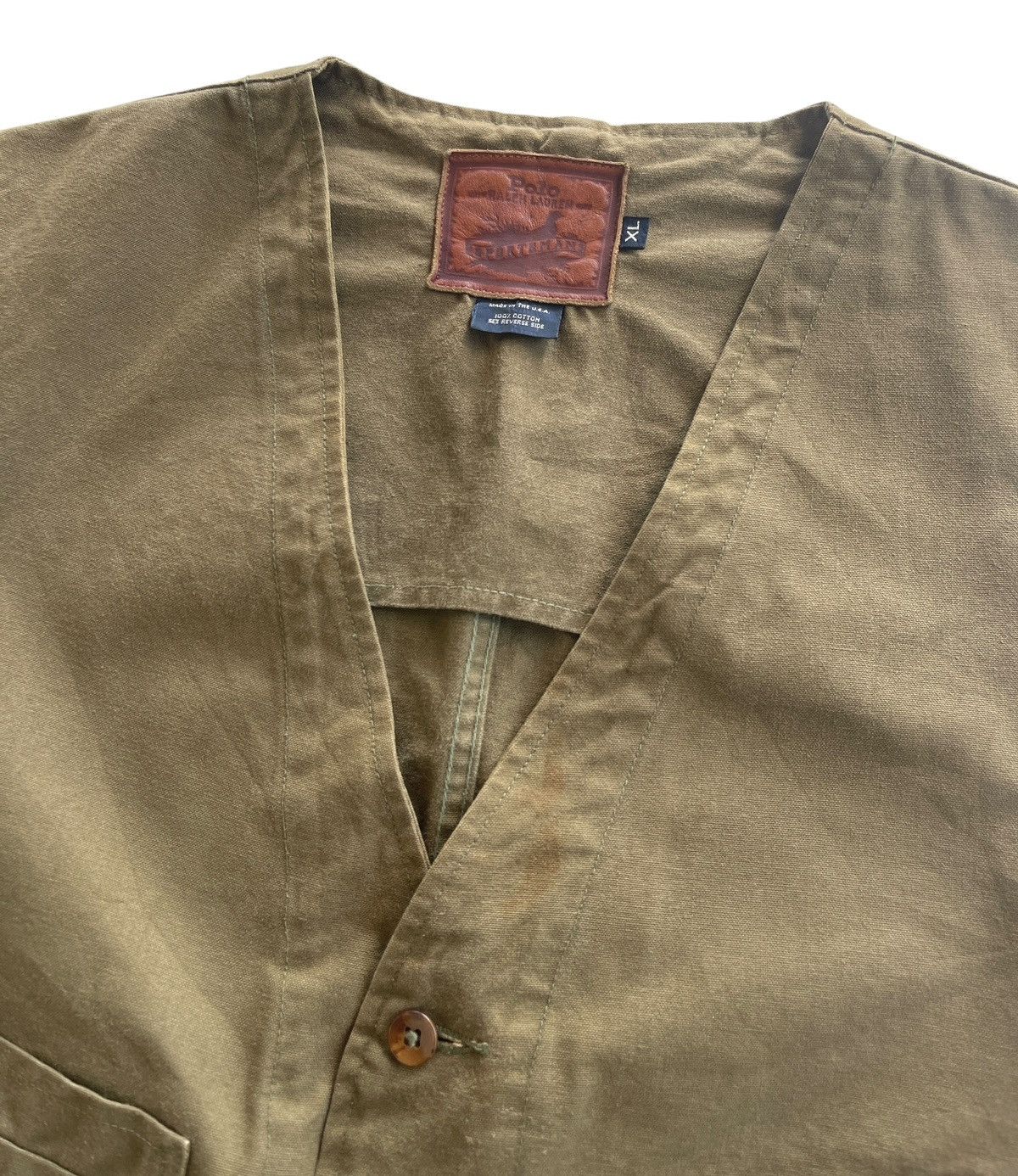 Polo Ralph Lauren 90s Polo RL Sportsman Vest Olive green Size US XL / EU 56 / 4 - 5 Thumbnail