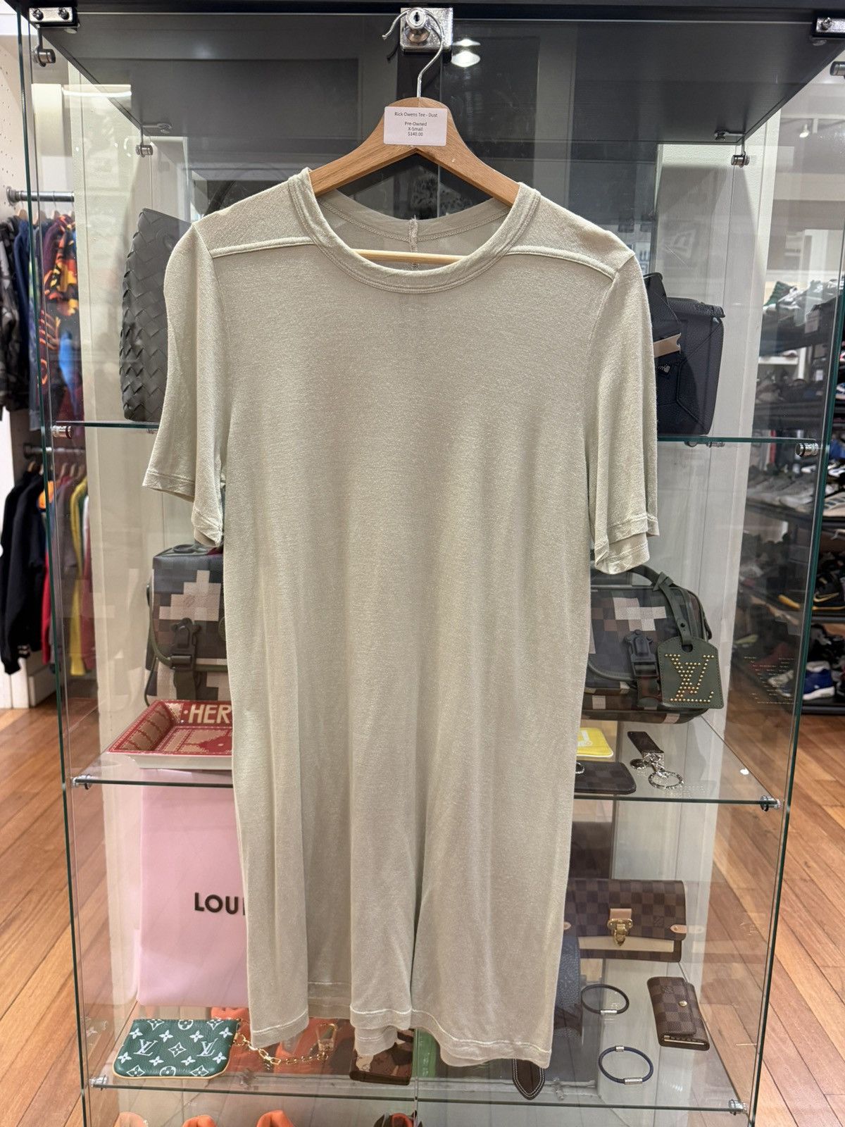 Rick Owens Rick Owen Level Tee -Dust Size US XS / EU 42 / 0 - 1 Thumbnail
