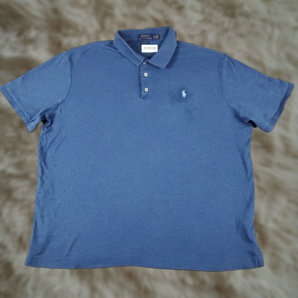 Ralph Lauren Ralph Lauren Polo Shirt Men's XL Blue Casual Short Sleeve Solid Cotton Size US XL / EU 56 / 4 - 1 Thumbnail