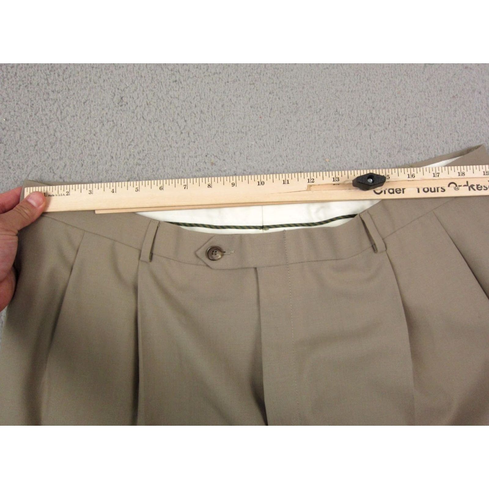 Vintage VINTAGE Palm Beach Pants Mens 42 Brown Trousers Pleated Slacks Khakis 80s 90s Mens Brown Pants Size US 42 / EU 58 - 7 Thumbnail