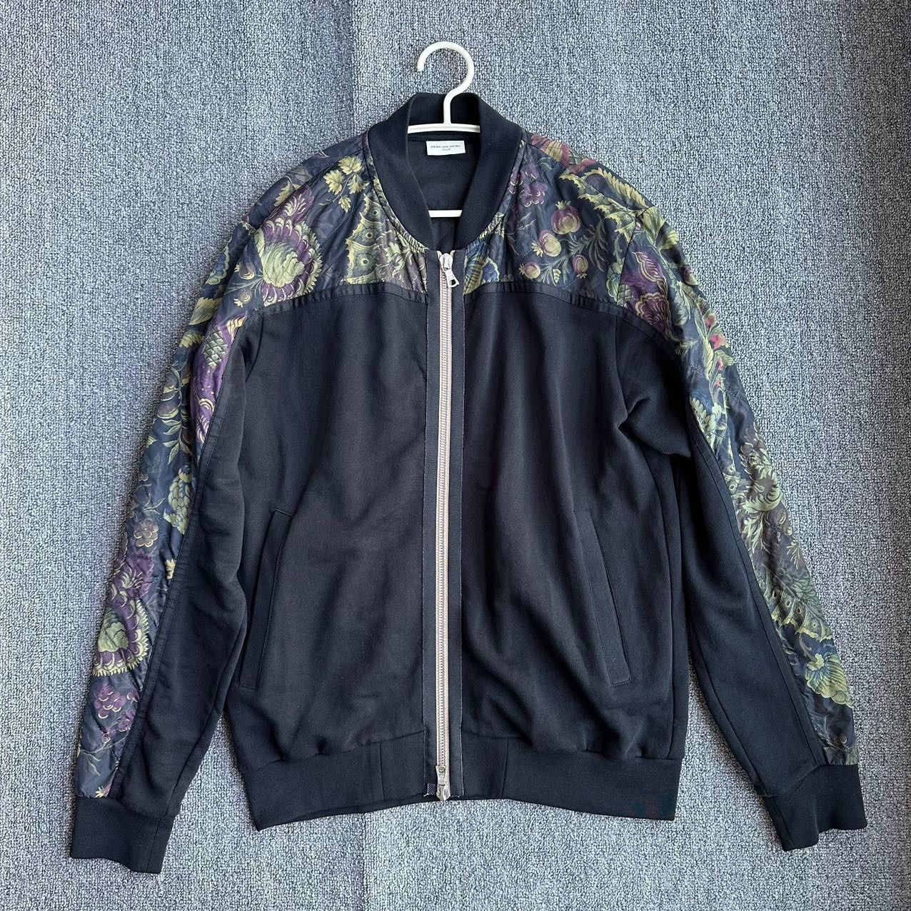 ジャケット・アウター DRIES VAN NOTEN Floral Cotton Zip Jacket DRIES VAN NOTEN Floral Cotton Zip Jacket