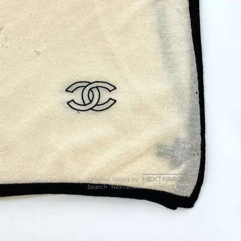 Chanel Chanel Beige double C embroidered cashmere scarf Size ONE SIZE - 3 Thumbnail