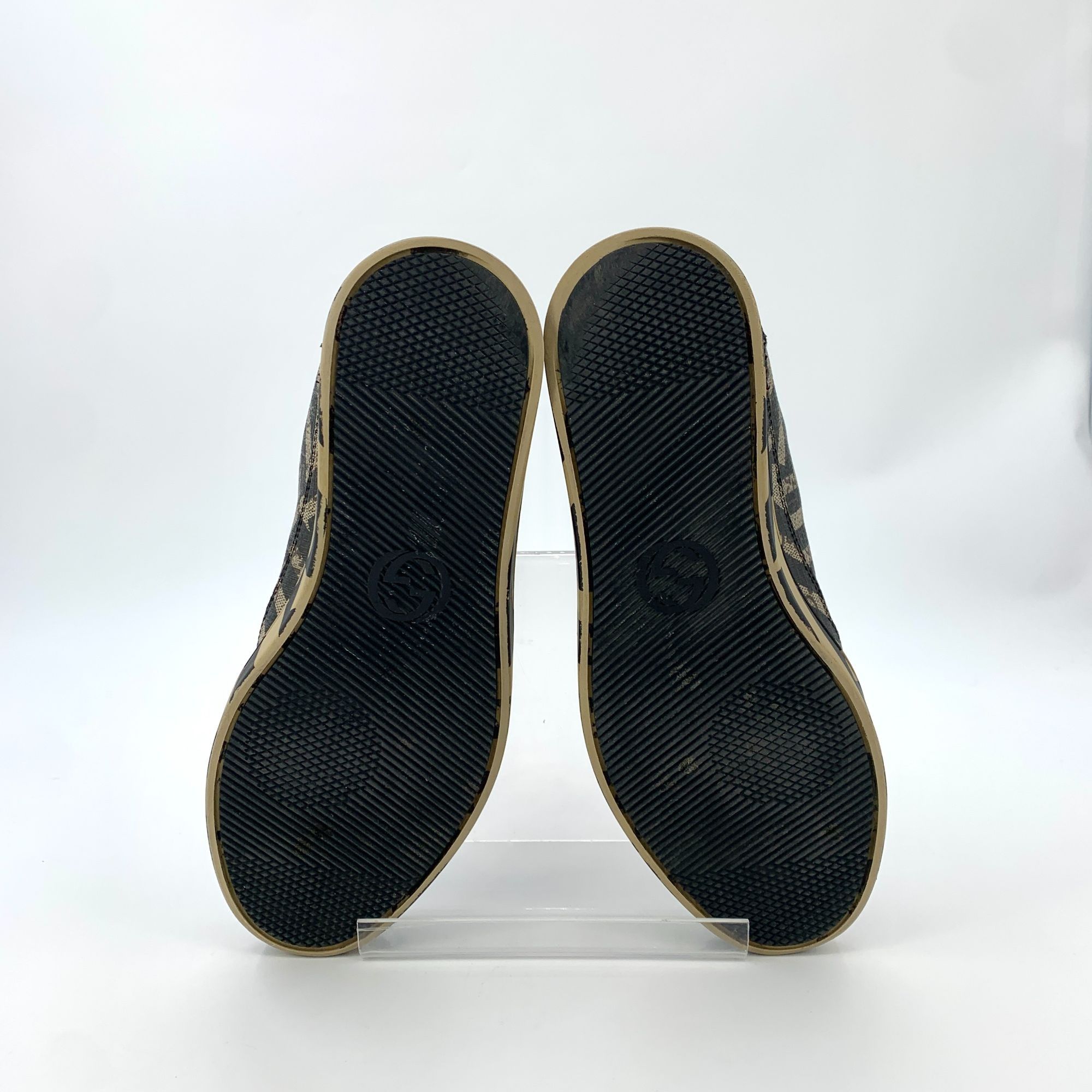 Gucci Gucci 6.5 / 40.5 Brown Logo Letter Line High Top Lace-Up Sne Size US 7.5 / EU 40-41 - 4 Thumbnail