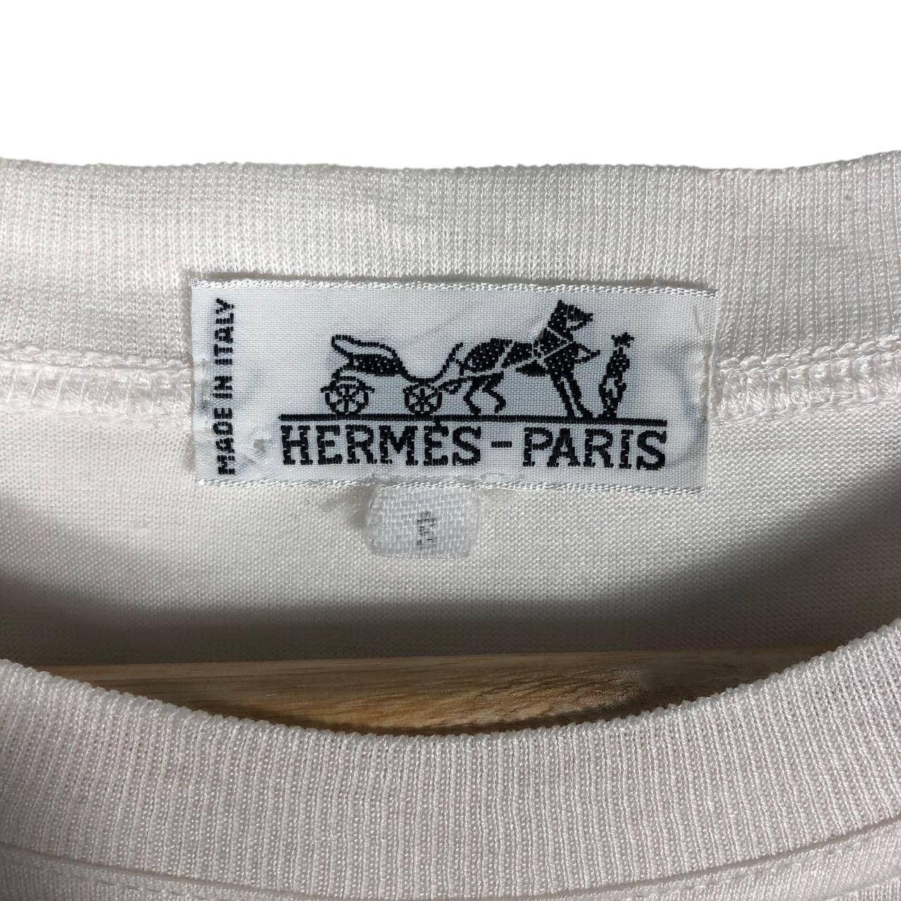 Hermes Hermes Paris White T-Shirt Size US S / EU 44-46 / 1 - 6 Thumbnail