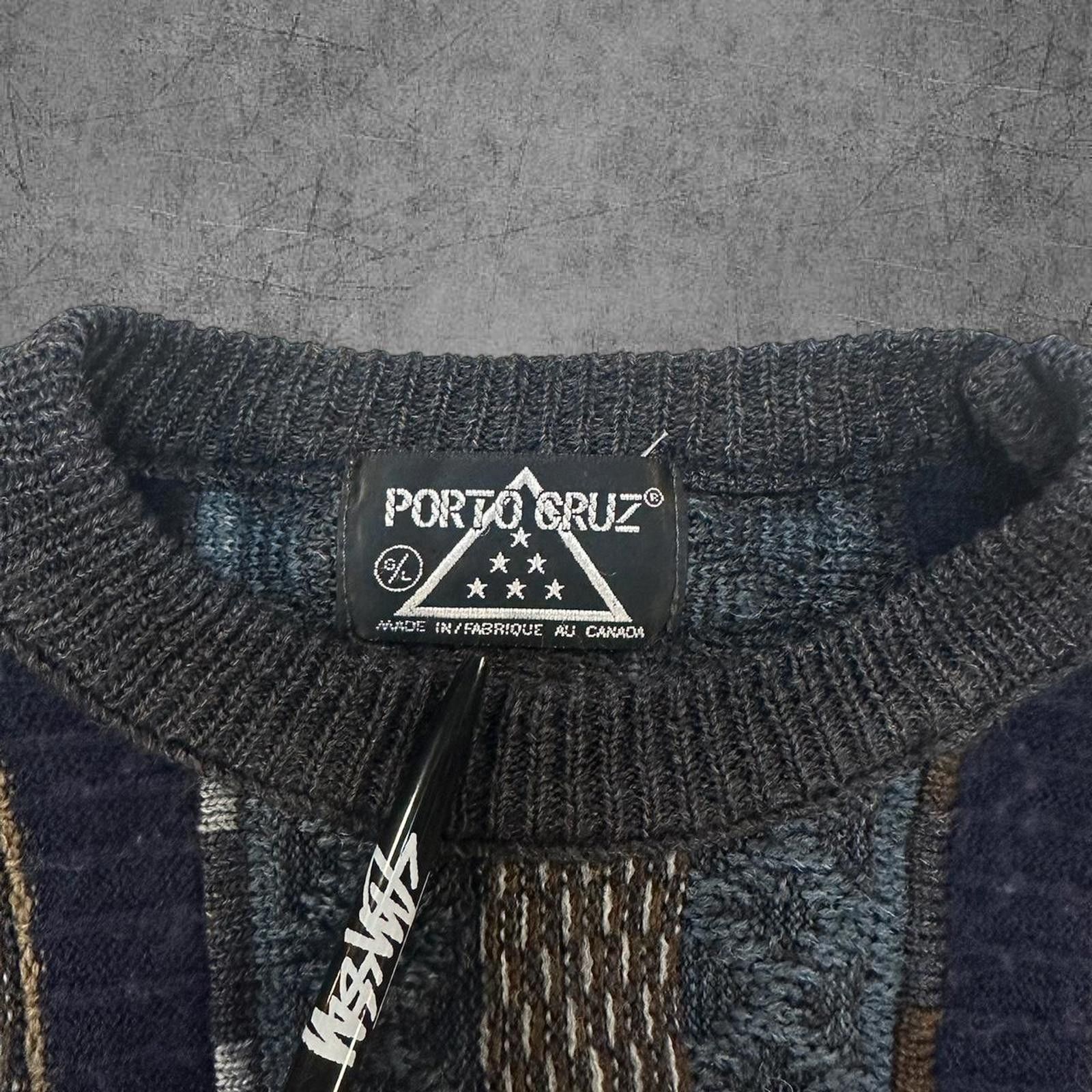 Vintage Vintage 90s Porto Cruz 3D Style Knit Size US L / EU 52-54 / 3 - 2 Thumbnail