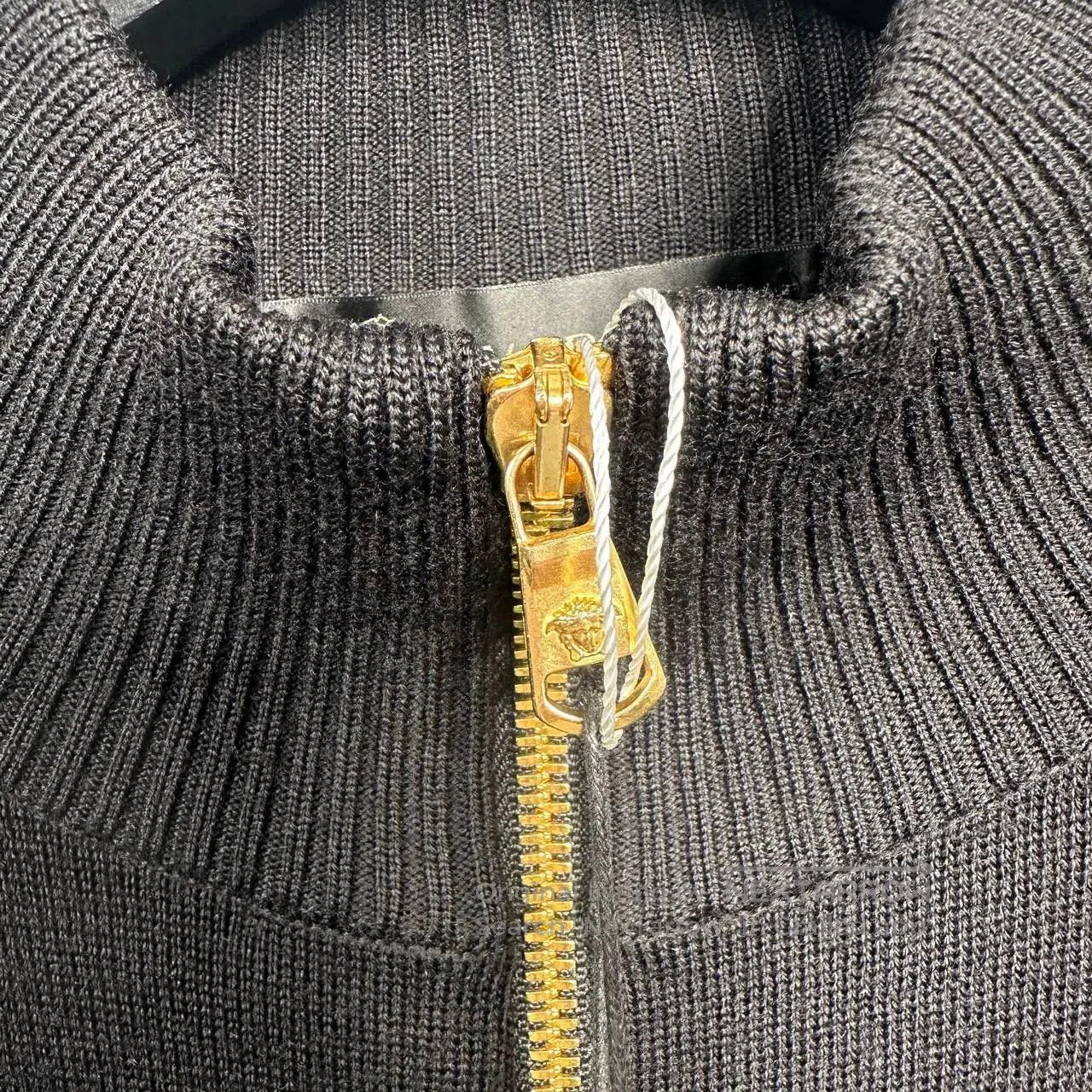 Versace Versace Black Wool Medusa Logo Knit Jacket. Size US M / EU 48-50 / 2 - 4 Thumbnail