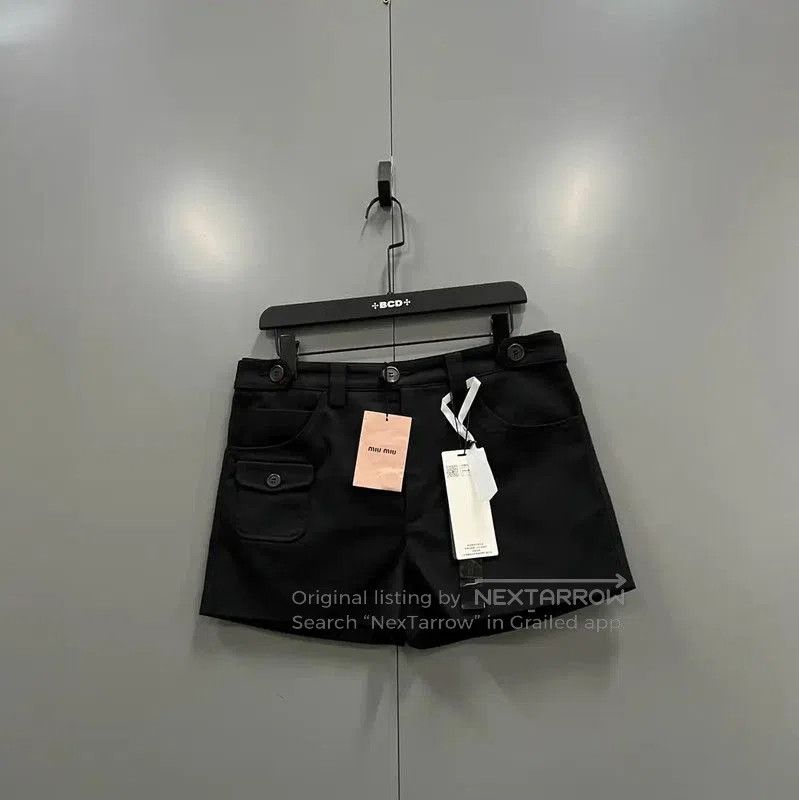 Miu Miu Miu Miu Summer Black Cotton Women's Shorts . Size 28" / US 6 / IT 42 - 1 Thumbnail