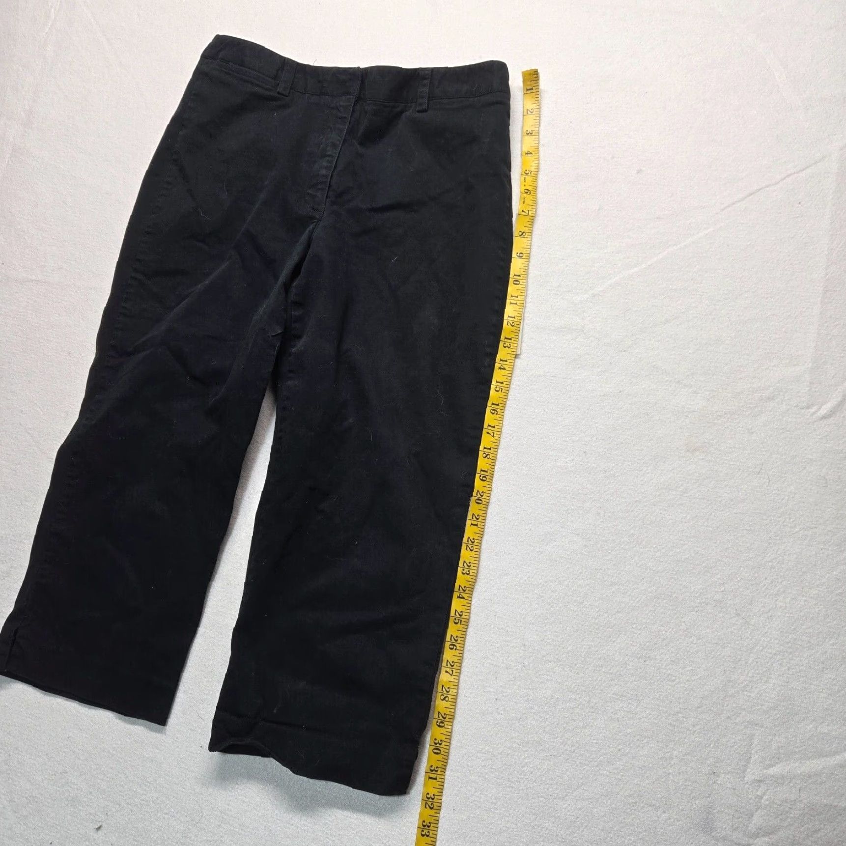 Liz Claiborne Liz Claiborne Pants Dress Black Solid Flat Front Straight Regular Size 12 Womens Size 34" / US 12 / IT 48 - 7 Thumbnail