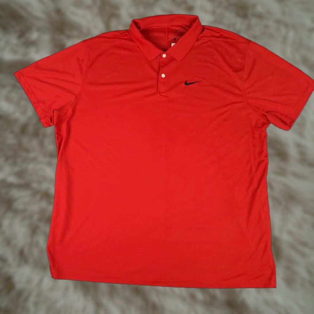 Nike Nike Polo Shirt Mens Size 2XL Red Swoosh Golf Casual Short Sleeve Polo Nike Dri-Fit Shirt Casual Red 2XL Mens Golf Nike Size US XXL / EU 58 / 5 - 1 Thumbnail