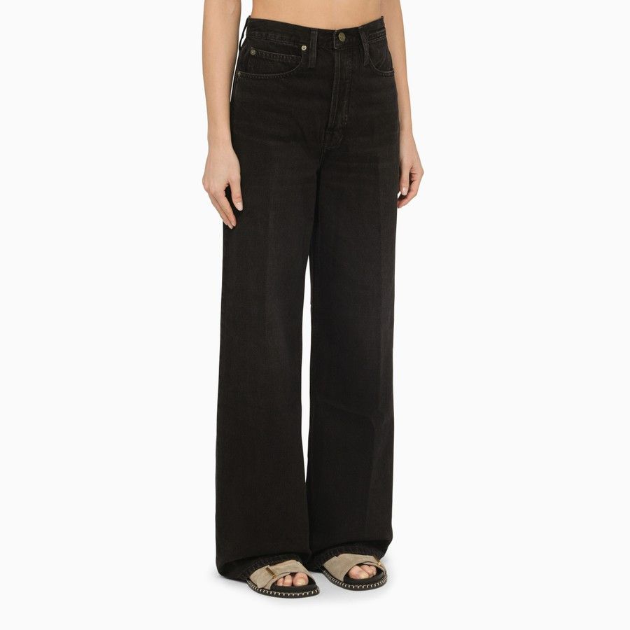Frame o1d2blof0824 Wide-Leg Jeans in Black Size 27" / US 4 / IT 40 - 3 Thumbnail
