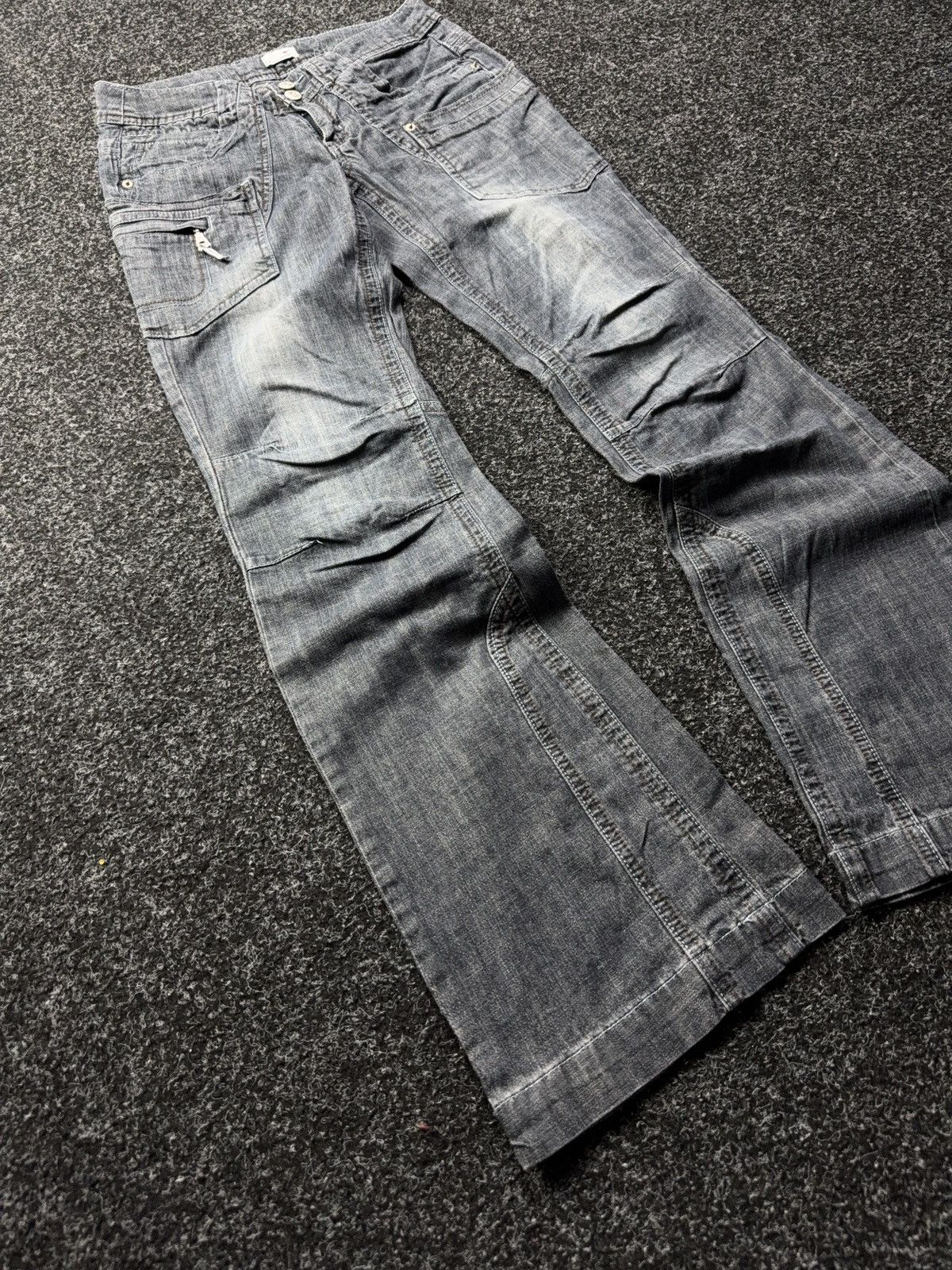 KangaROOS Retro 90s KangaROOS Y2K utility wide leg faded denim jeans Size 28" / US 6 / IT 42 - 2 Thumbnail