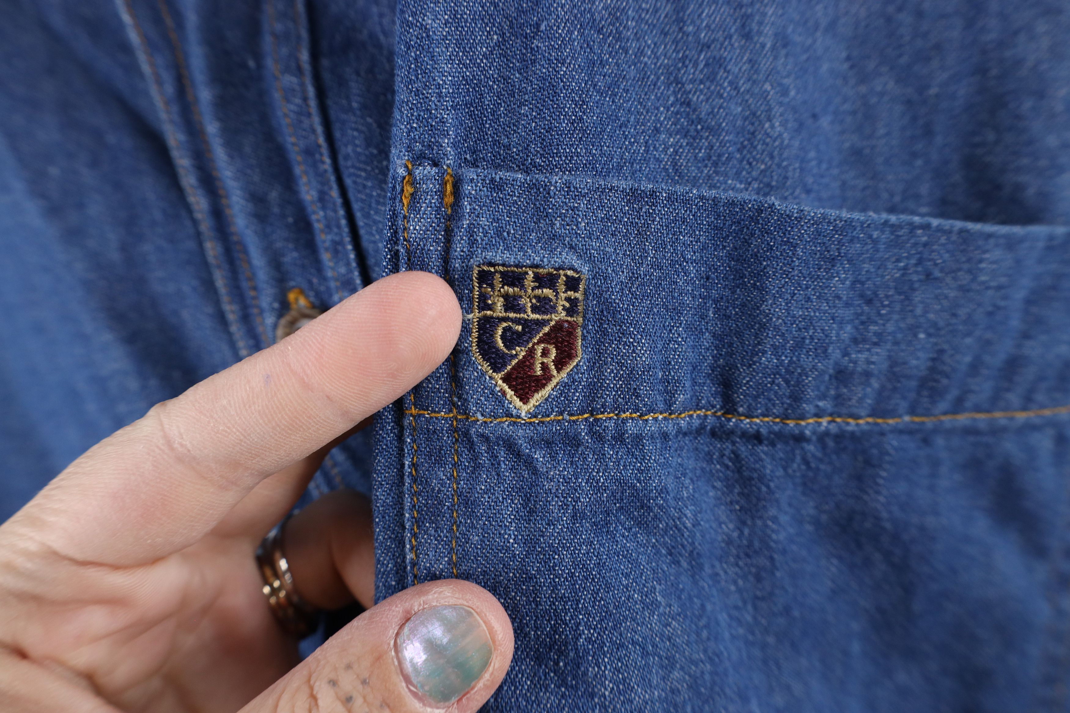 Vintage Vintage 90s Streetwear Denim Jean Button Down Shirt Blue Size US XXL / EU 58 / 5 - 4 Thumbnail