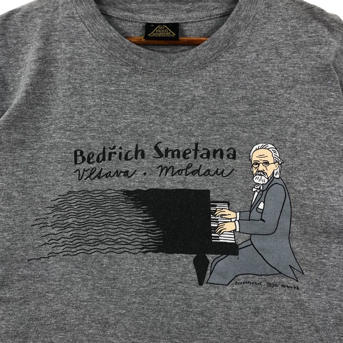Other Vintage Czech Composer Bedrich Smetana ART PRAHA T-Shirt Size US L / EU 52-54 / 3 - 4 Thumbnail