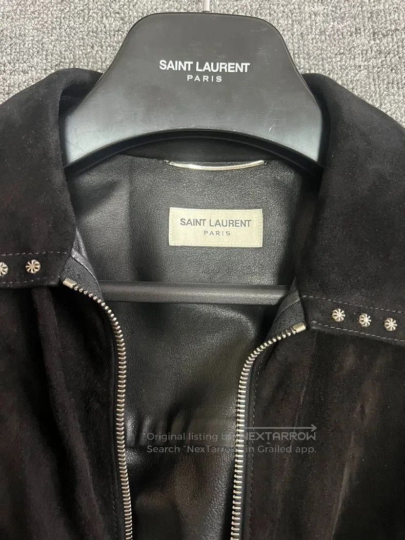 Saint Laurent Paris YSL Black Leather Jacket with Studs. Size US XS / EU 42 / 0 - 3 Thumbnail