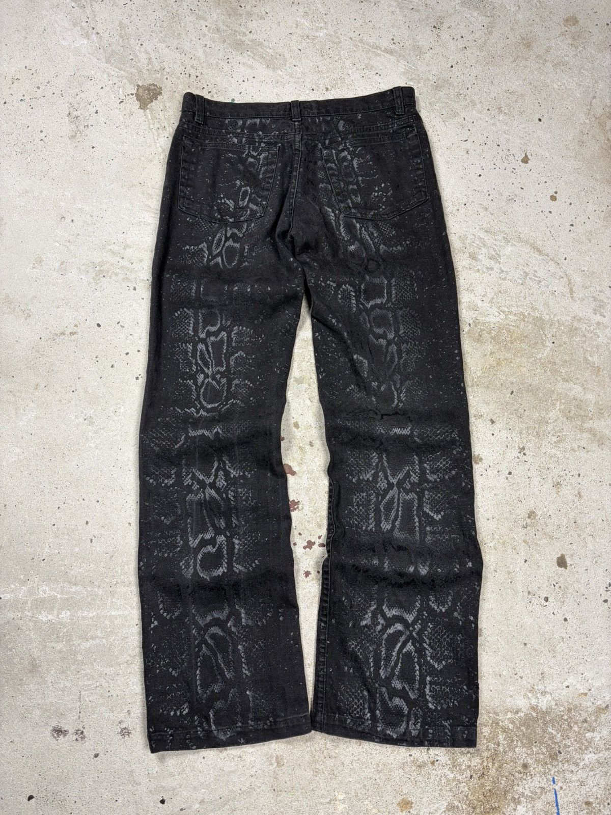 Roberto Cavalli AW1999 Roberto Cavalli Snakeskin Python Effect Obscure Pants Size 29" - 2 Thumbnail