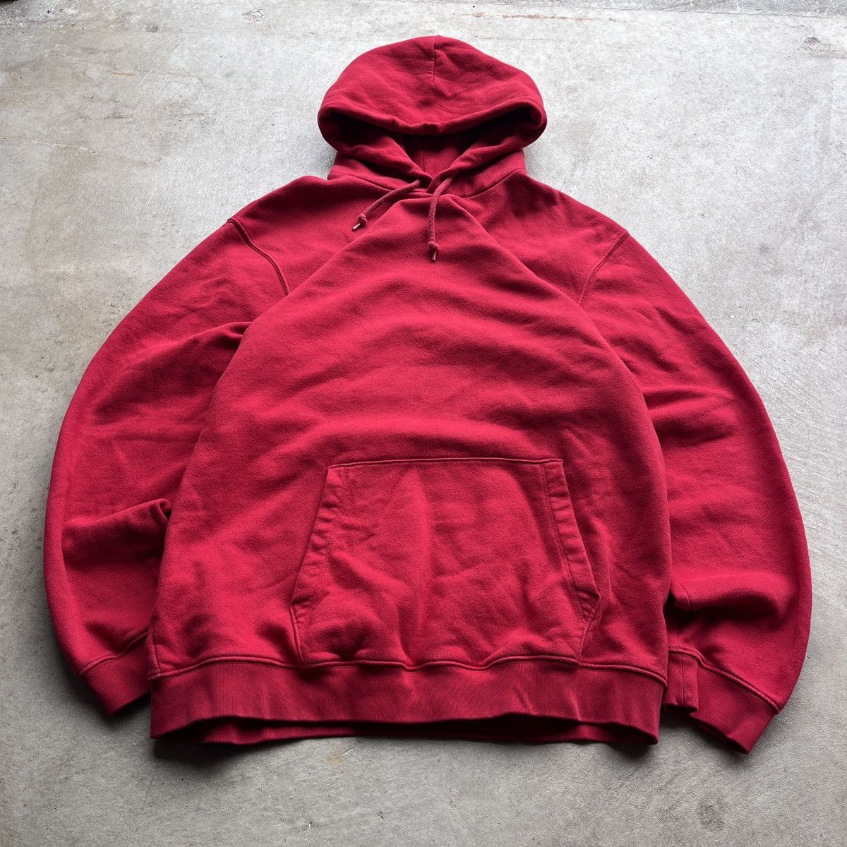 Gap Vintage Y2K GAP Red Blank Pullover Relaxed Hoodie Size US XL / EU 56 / 4 - 2 Thumbnail