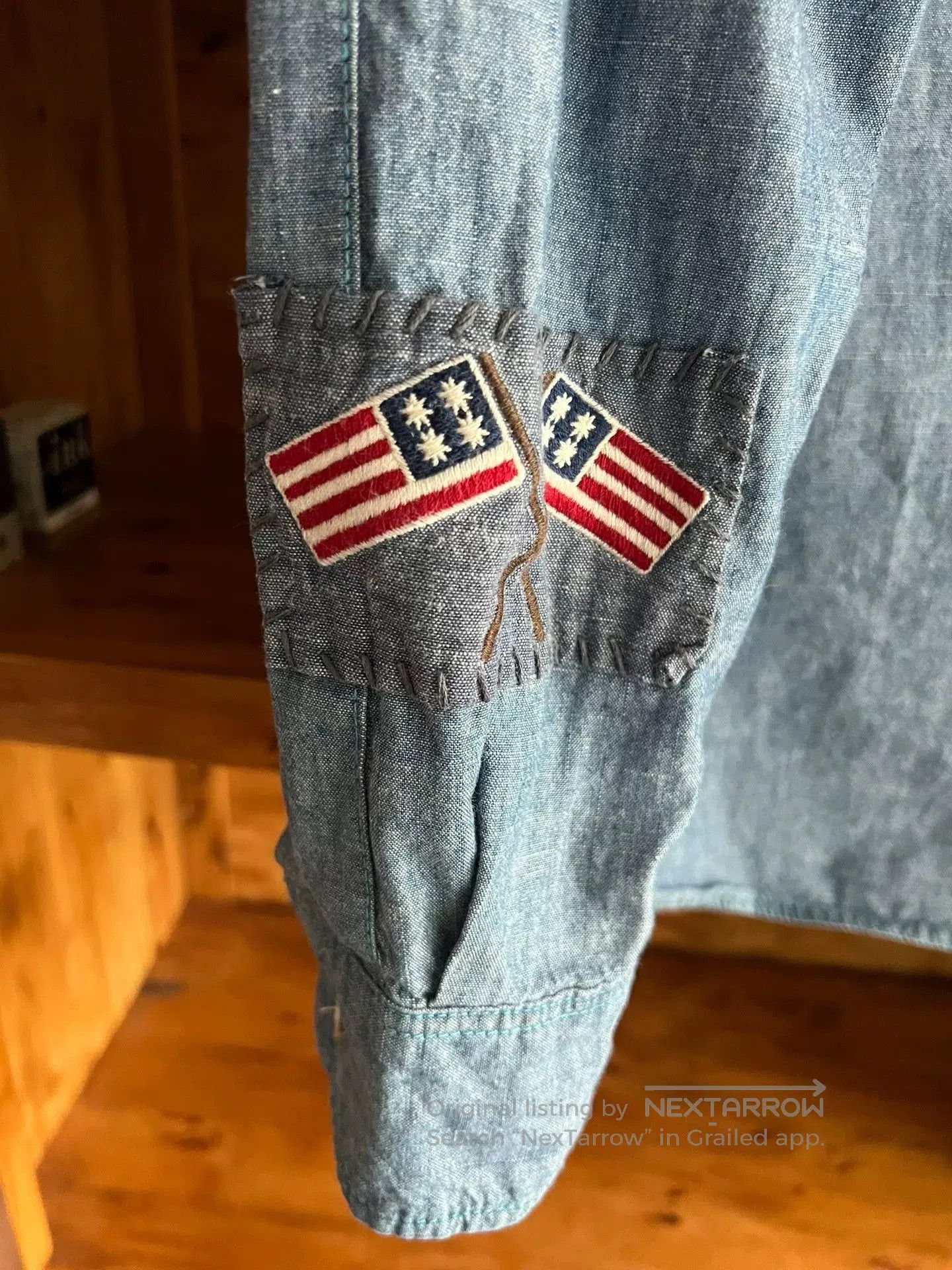 Neighborhood classic embroidered denim work shirt. Size US M / EU 48-50 / 2 - 2 Thumbnail