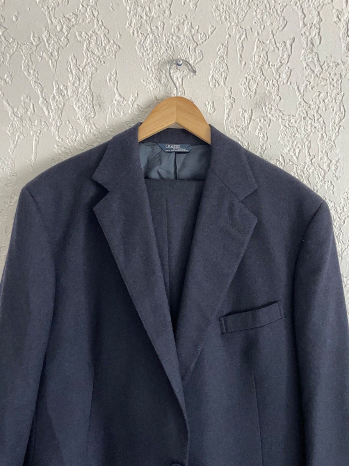 Polo Ralph Lauren 🔥 Polo Ralph Lauren® RARE 80s Iconic Navy Flannel Wool Suit Size 46L - 6 Thumbnail