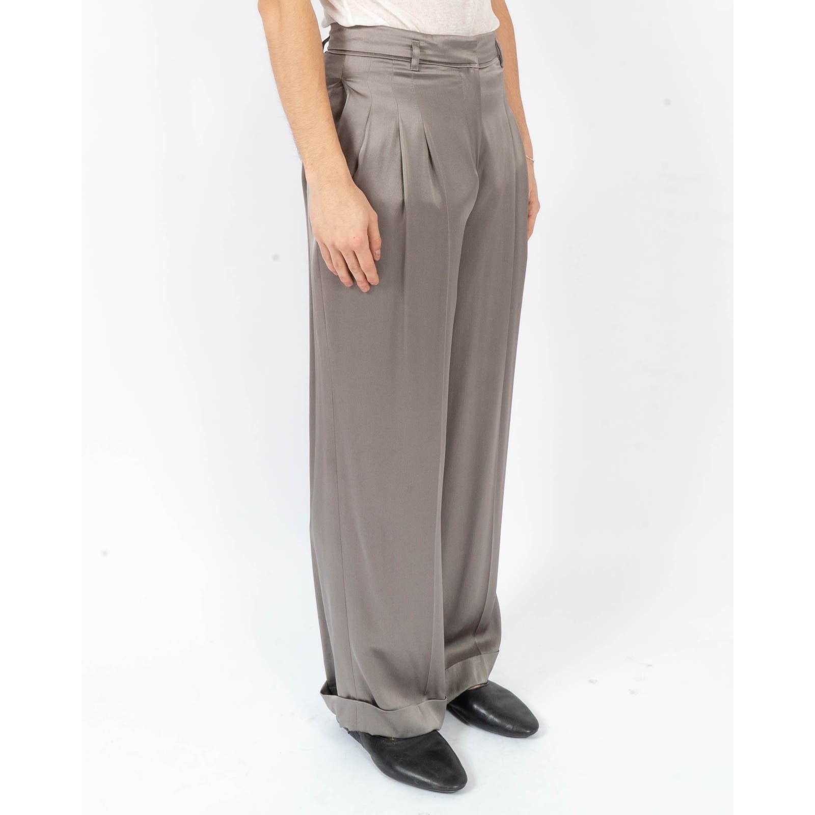 Haider Ackermann Silver Silk Trousers Size US 30 / EU 46 - 2 Thumbnail