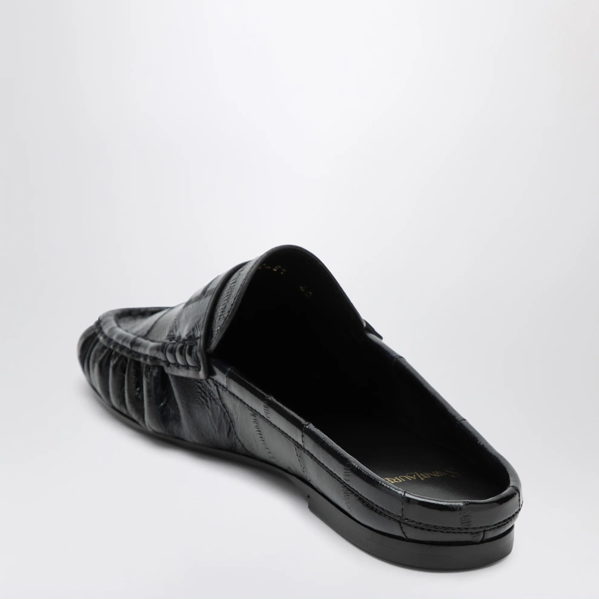 Saint Laurent Paris o1d2blof0526 Leather Loafers Mules in Black Size US 8.5 / IT 38.5 - 4 Thumbnail