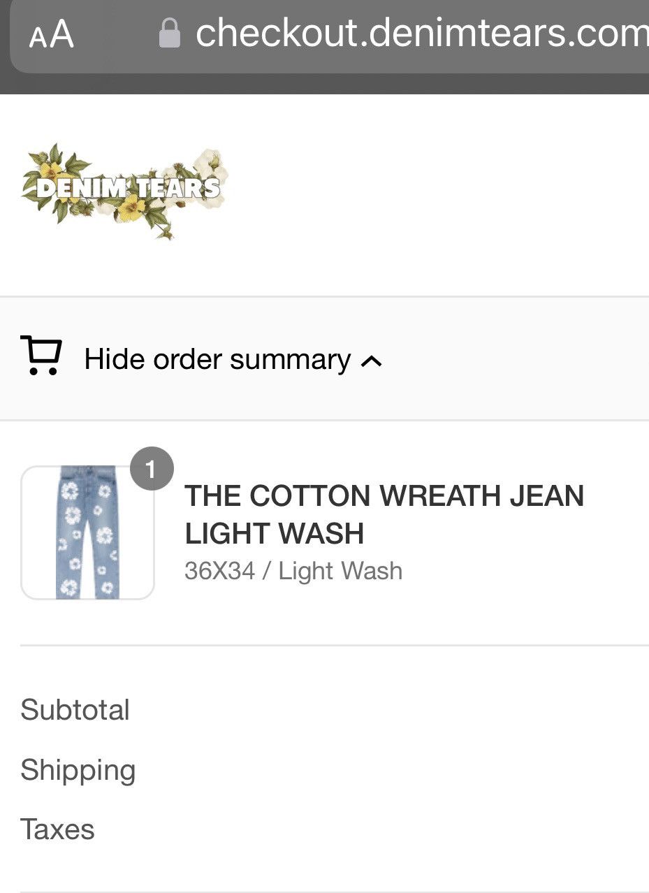 DENIM TEARS × Levi's DENIM TEARS X LEVIS THE COTTON WREATH JEAN LIGHT WASH Size US 34 / EU 50 - 9 Thumbnail