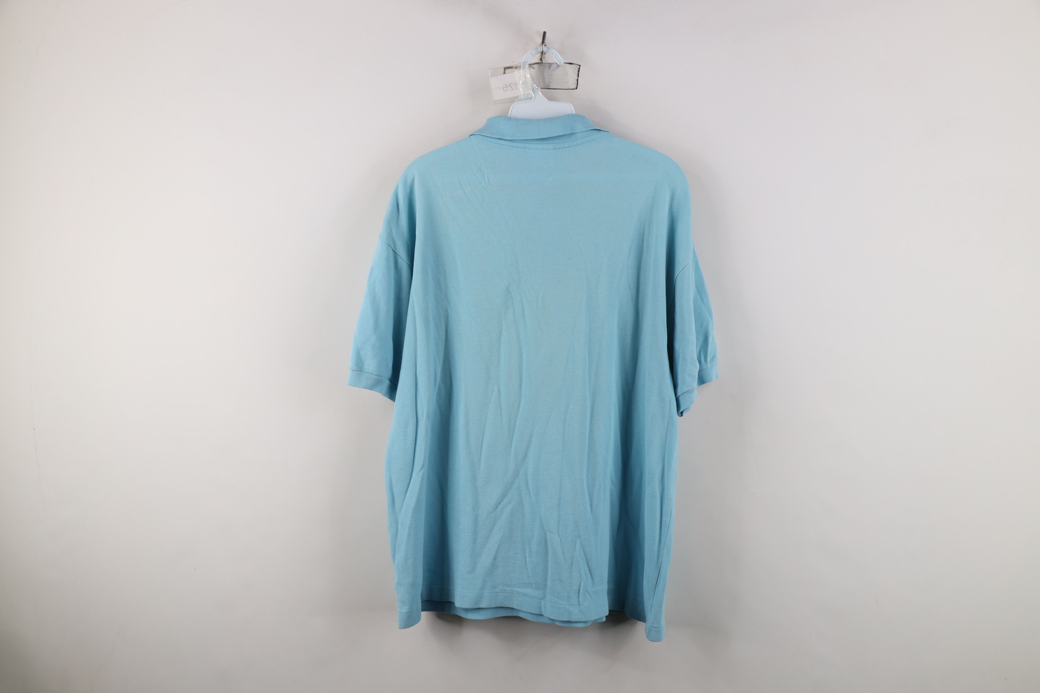 Lacoste Lacoste Distressed Croc Logo Collared Golf Polo Shirt Blue Size US L / EU 52-54 / 3 - 12 Thumbnail