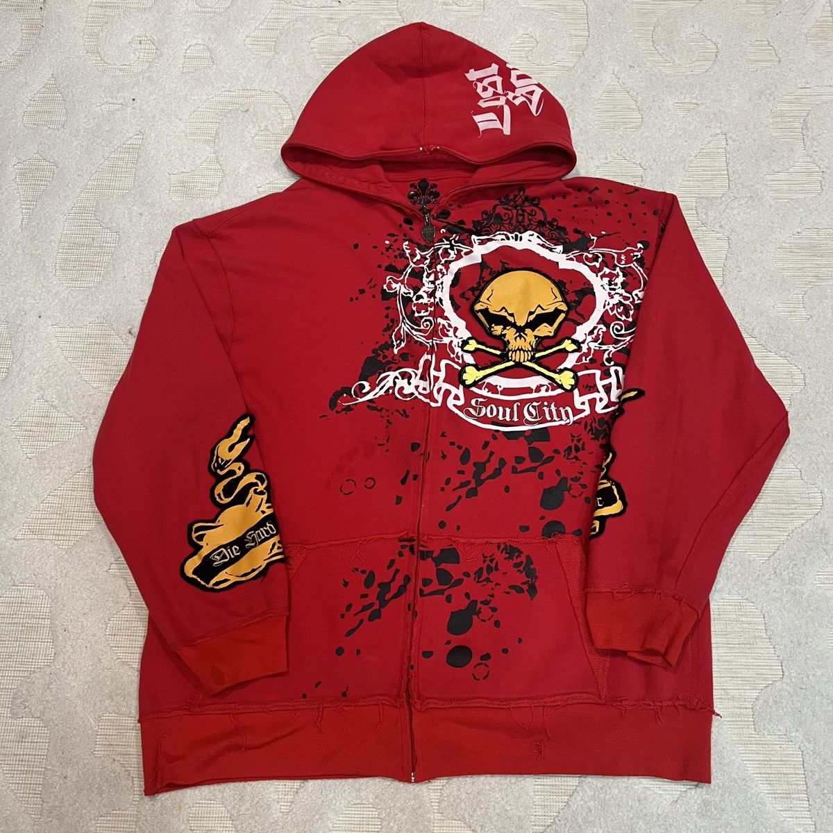 Affliction Affliction Style Grunge Hoodie Size US XXL / EU 58 / 5 - 1 Thumbnail