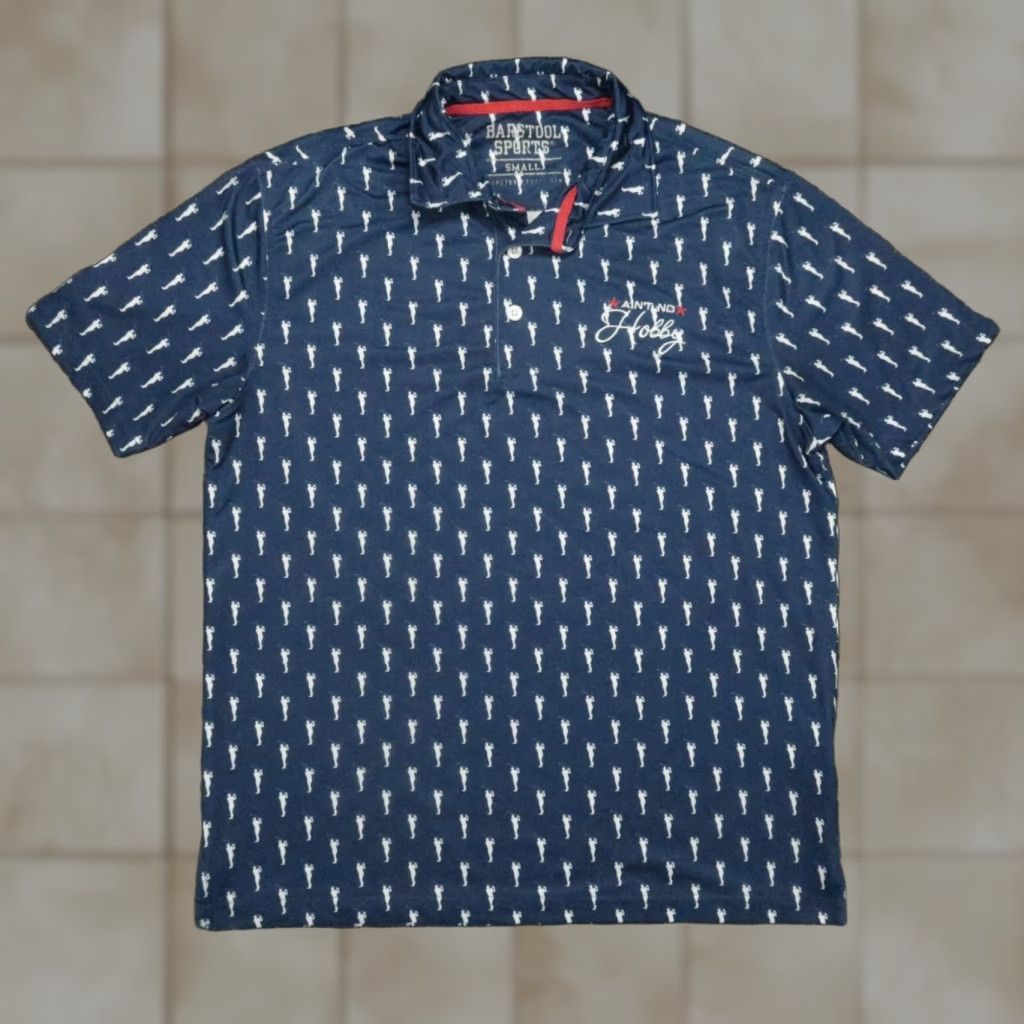 Vintage VINTAGE Barstool Sports Polo Shirt Mens Small Blue Golf Performance Casual Men's Size US S / EU 44-46 / 1 - 1 Thumbnail