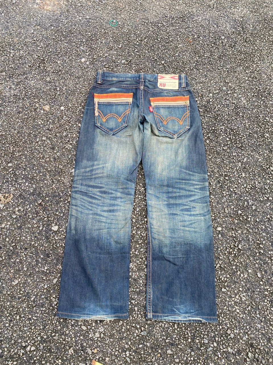 Edwin 💥Flare💥EDWIN EXCLUSIVE VINTAGE DISTRESSED DENIM Size US 33 - 1 Thumbnail