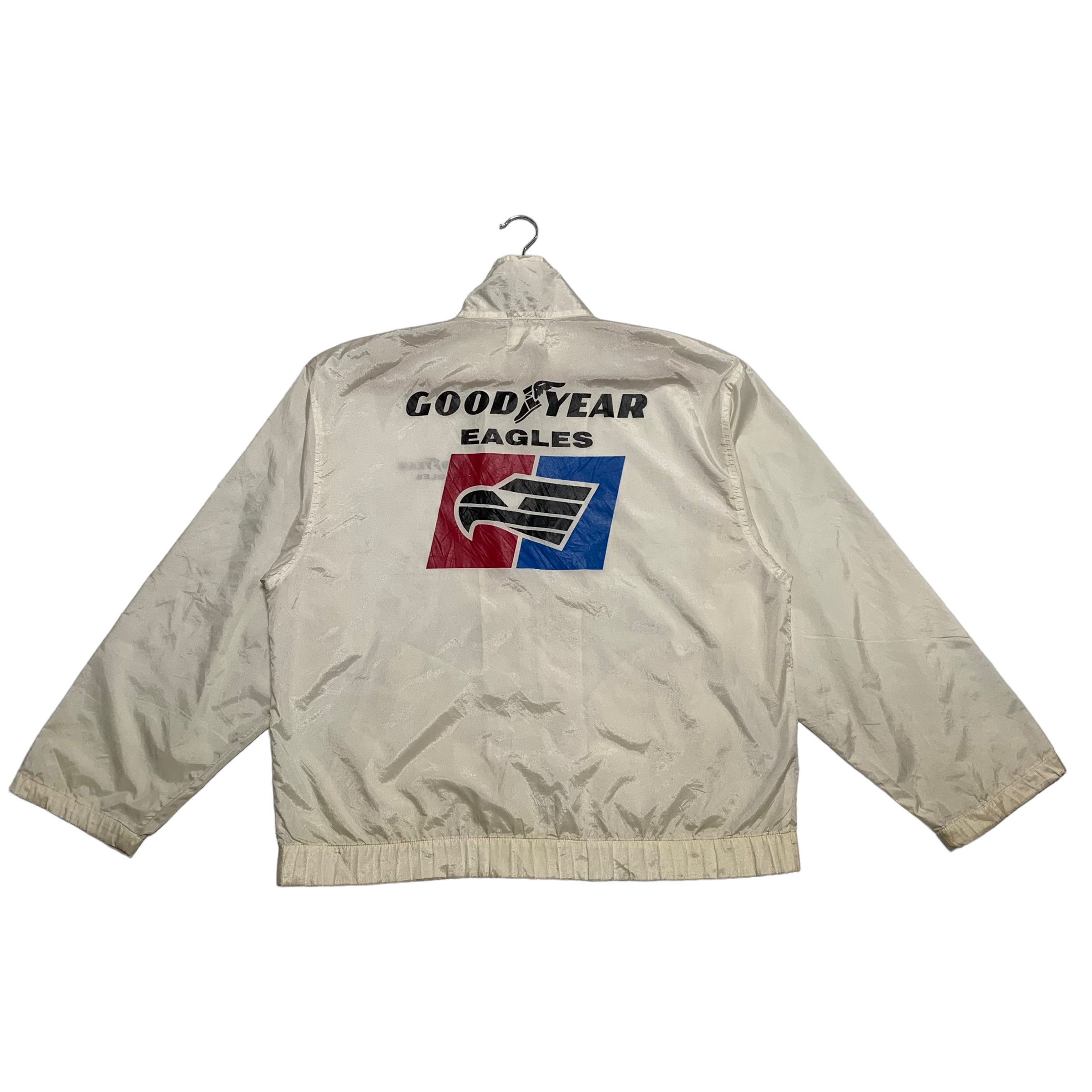 image of Good Year Eagle Racing Jacket in White, Men's (Size Large)
