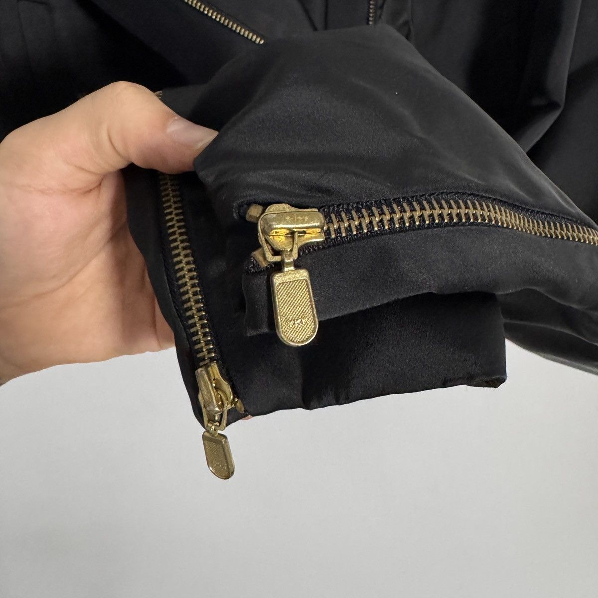 Dolce & Gabbana Dolce & Gabbana 1990s Cropped Biker Jacket Black Blazer Size L / US 10 / IT 46 - 17 Thumbnail