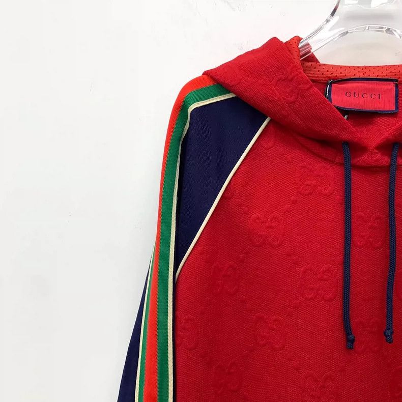 Gucci Gucci Red Logo Hooded Sweatshirt for Women-2506 Size US S / EU 44-46 / 1 - 3 Thumbnail